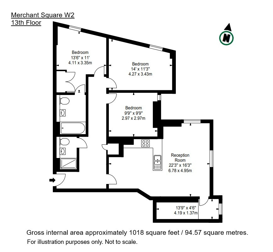 Merchant Square, Paddington floorplan