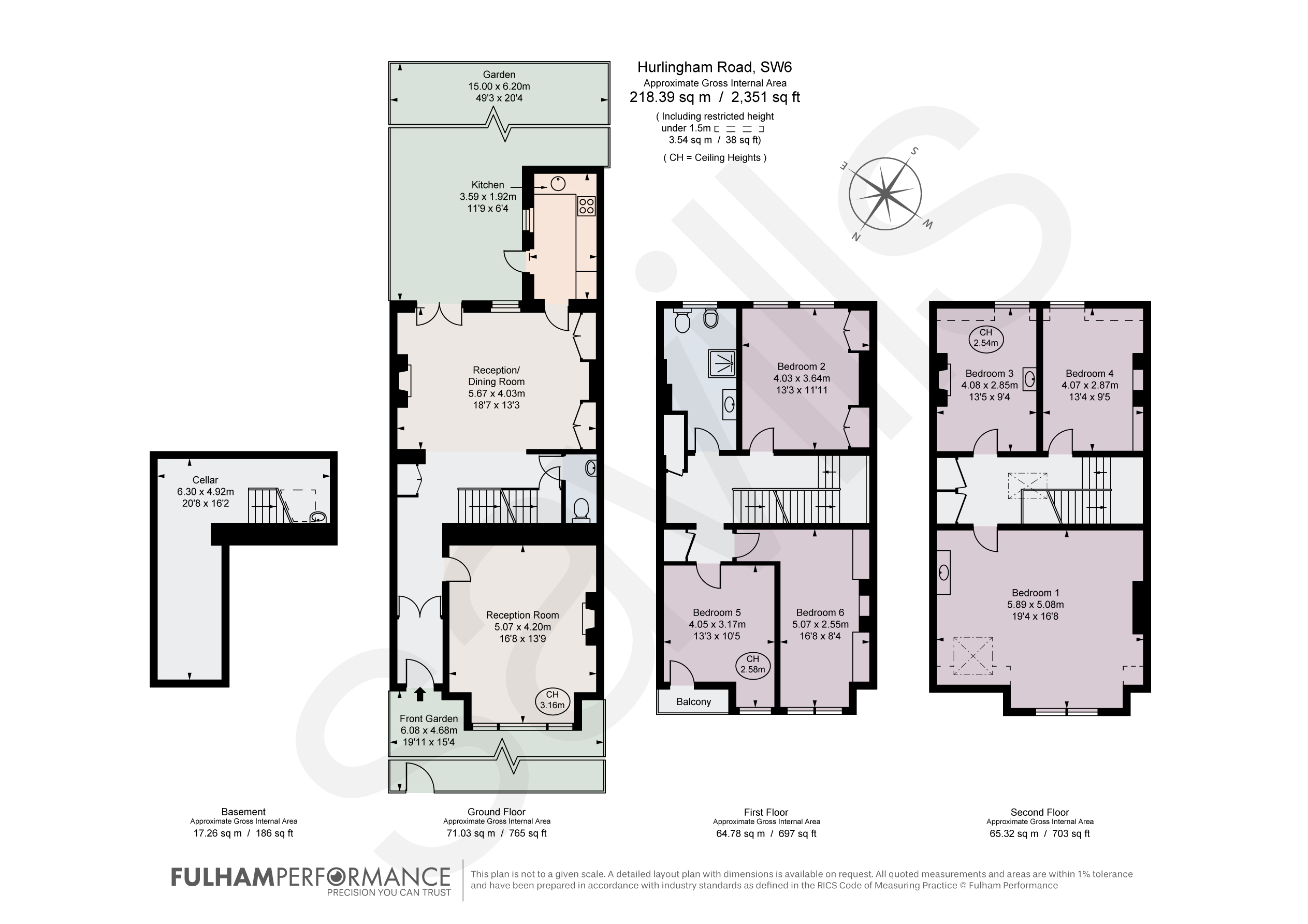 107, Hurlingham Road, London floorplan
