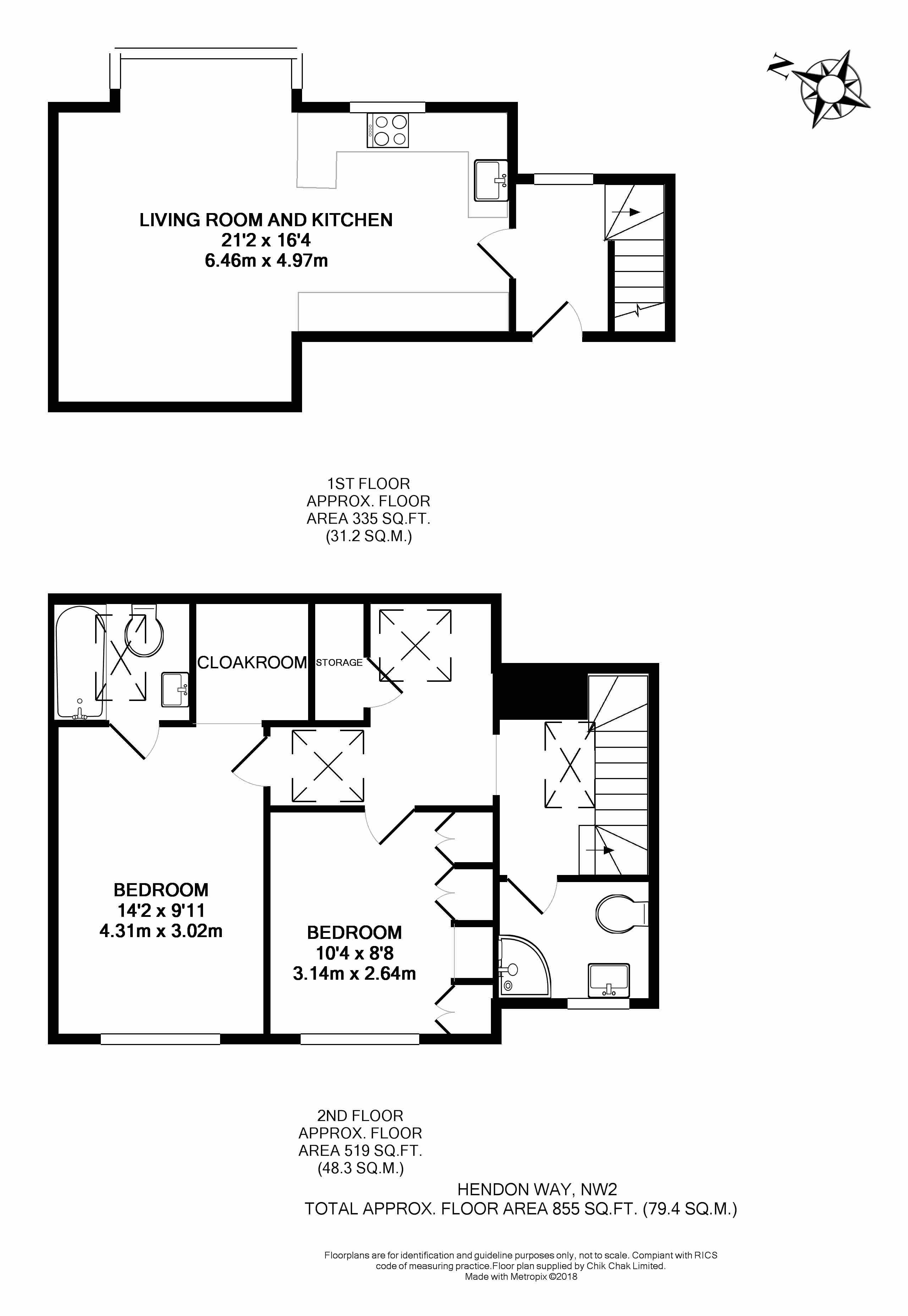Flat 4, 101, Hendon Way, London floorplan