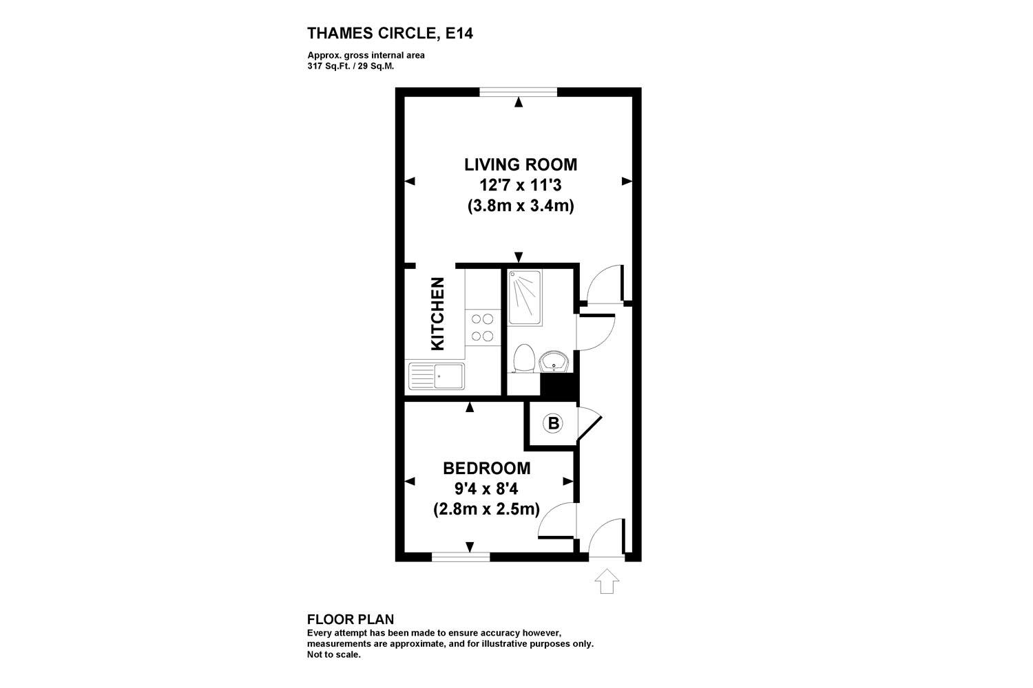 1 Bedrooms Flat to rent in Thames Circle, Canary Wharf E14