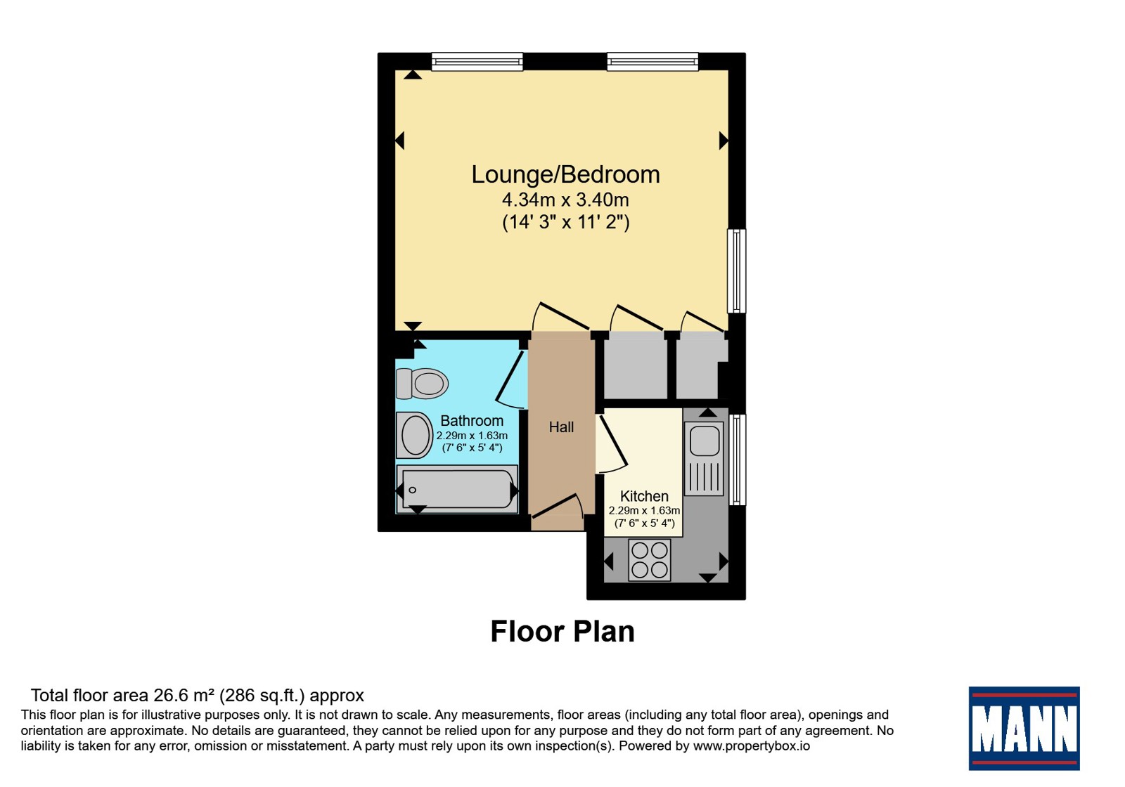 Flat 13, Park View Court,, Dashwood Road, Kent floorplan