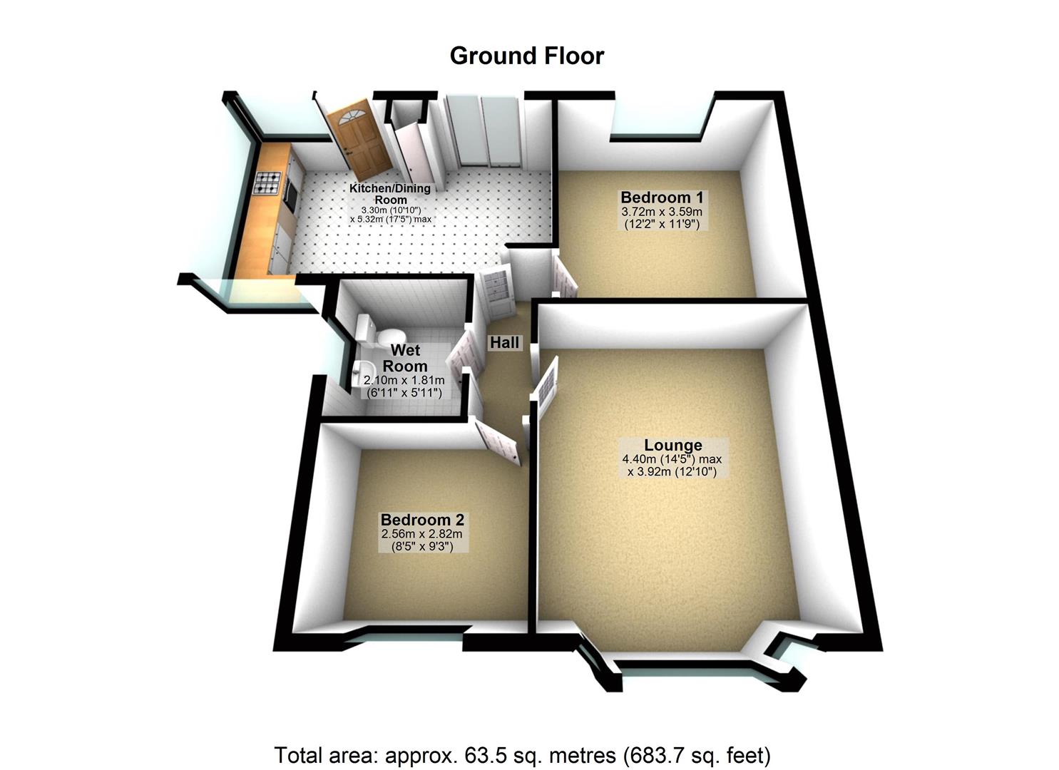 47, Lulworth Crescent, Leeds floorplan
