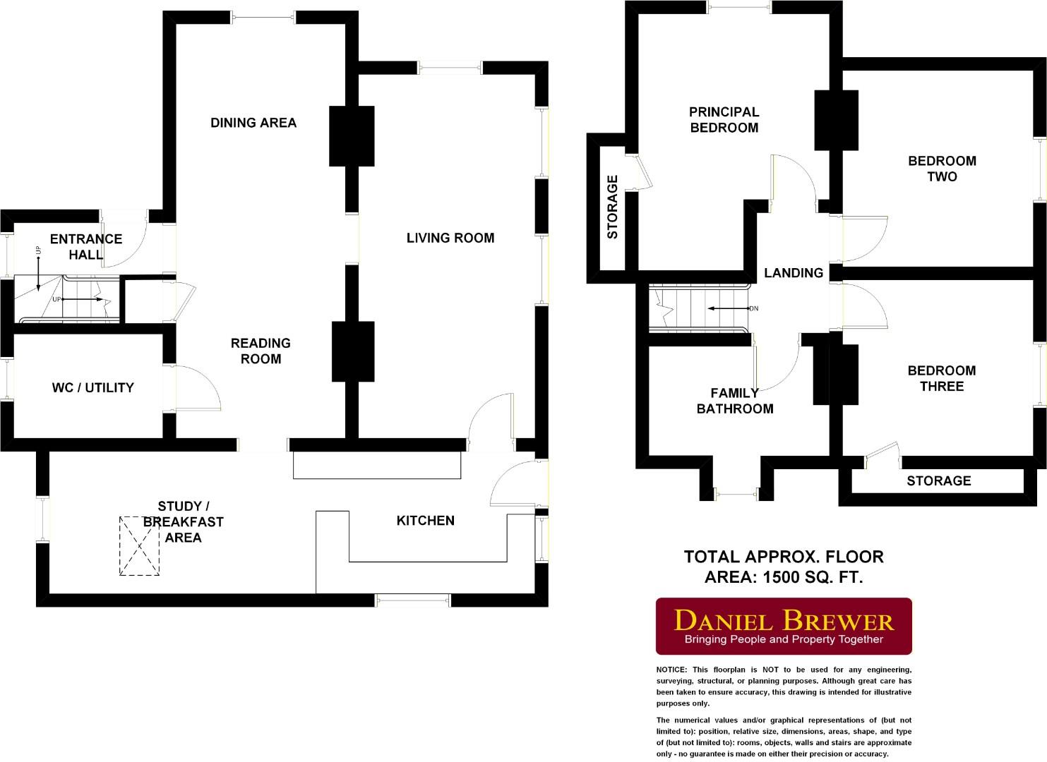 Cut Elms Farmhouse, Keers Green, Dunmow floorplan