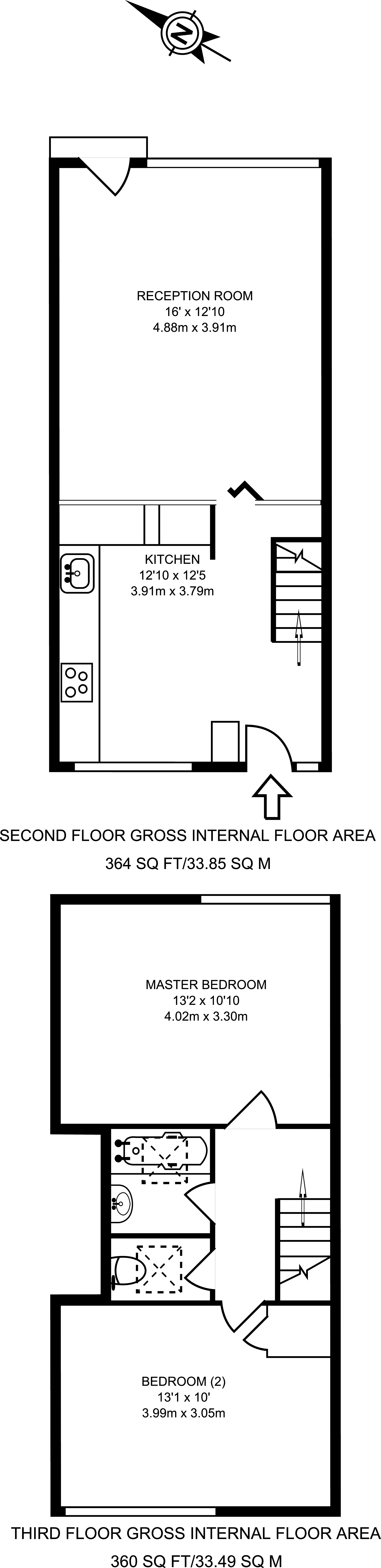 3 Bedrooms Maisonette to rent in Munster Square, Camden Town, London NW1