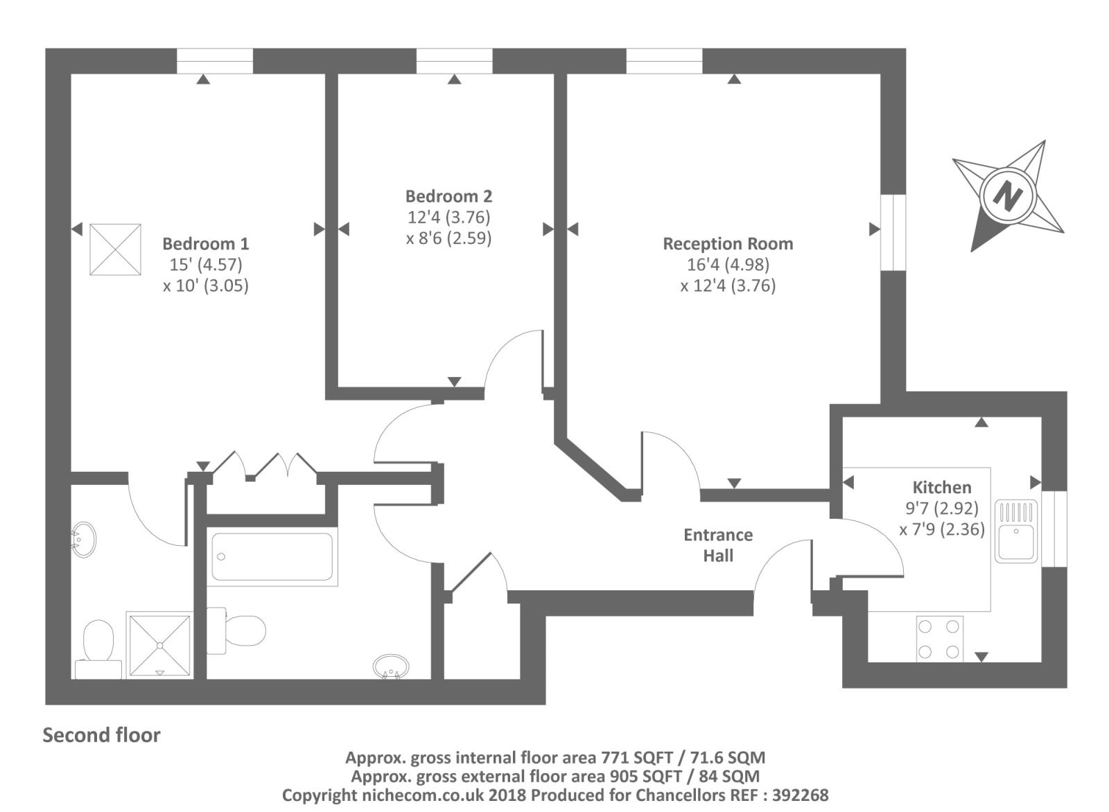 2 Bedrooms Flat to rent in Portugal Road, Woking GU21