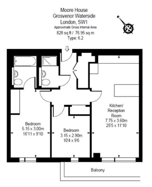 Gatliff Road, London floorplan