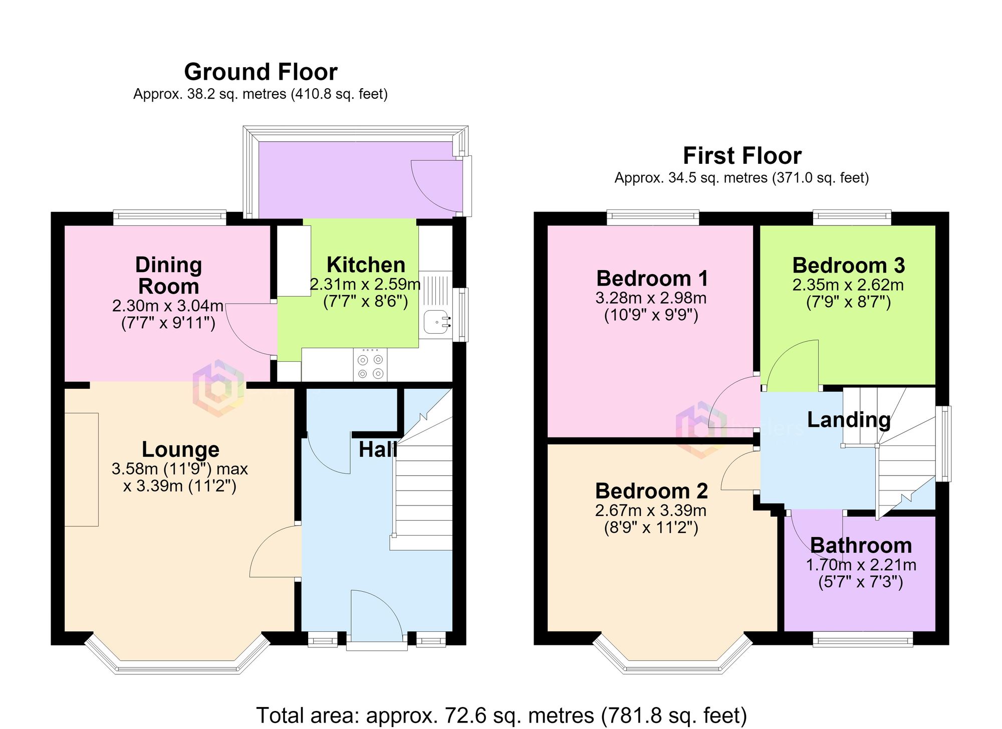 15 Moorside Close, Sheffield floorplan