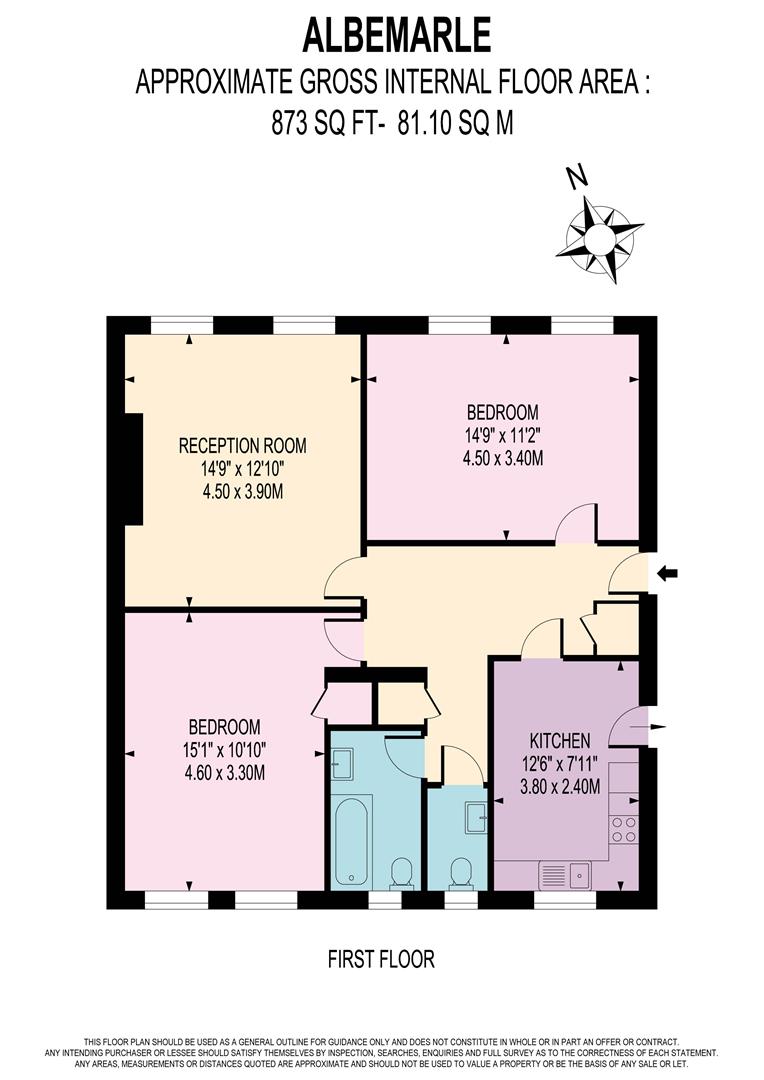 12 Albemarle, 76, Wimbledon Park Side, Wimbledon floorplan