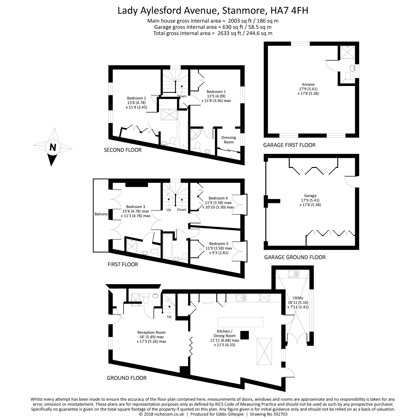 5 Bedrooms Terraced house for sale in Lady Aylesford Avenue, Stanmore, Middlesex HA7