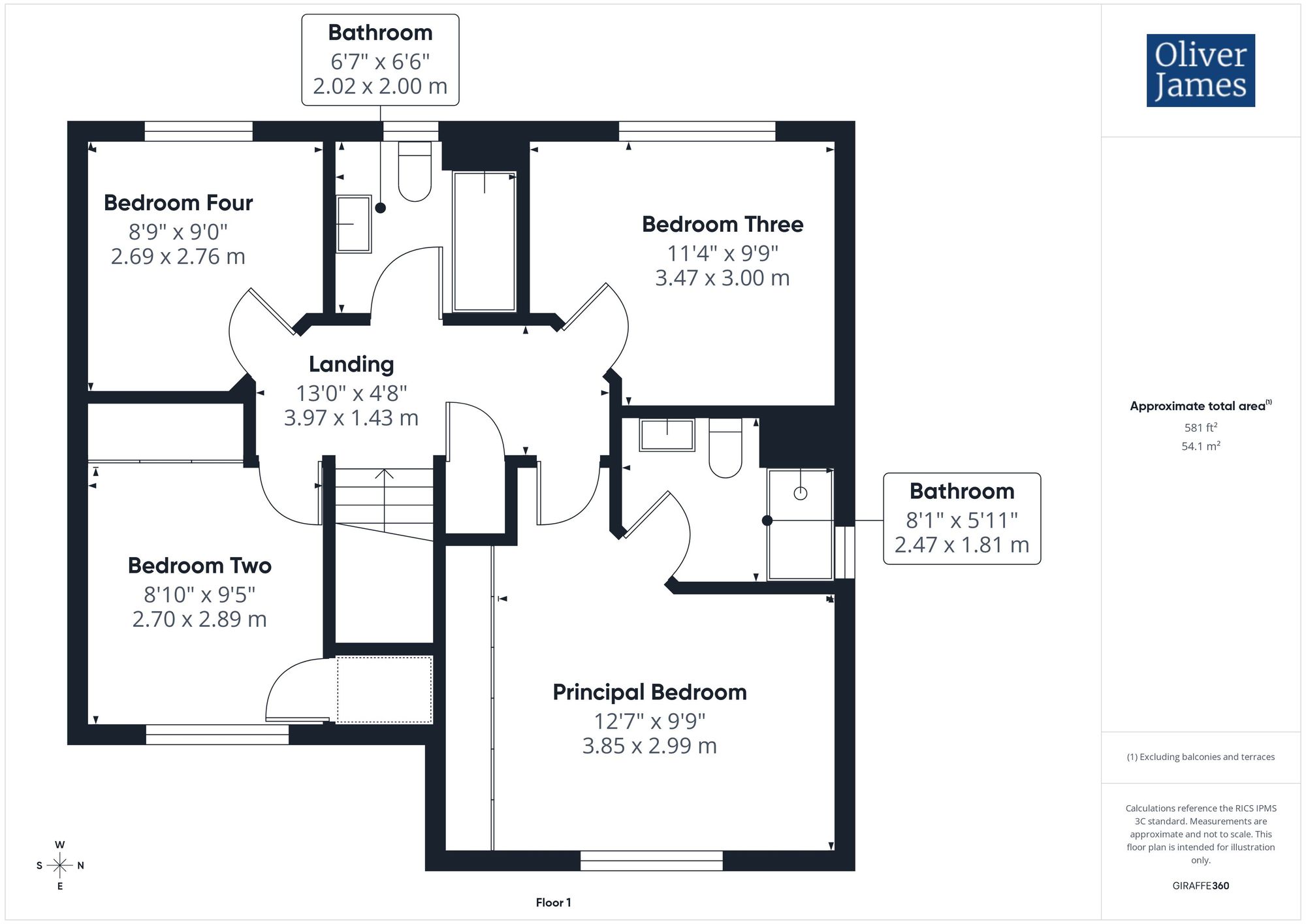 9 Burmoor Close, Huntingdon floorplan