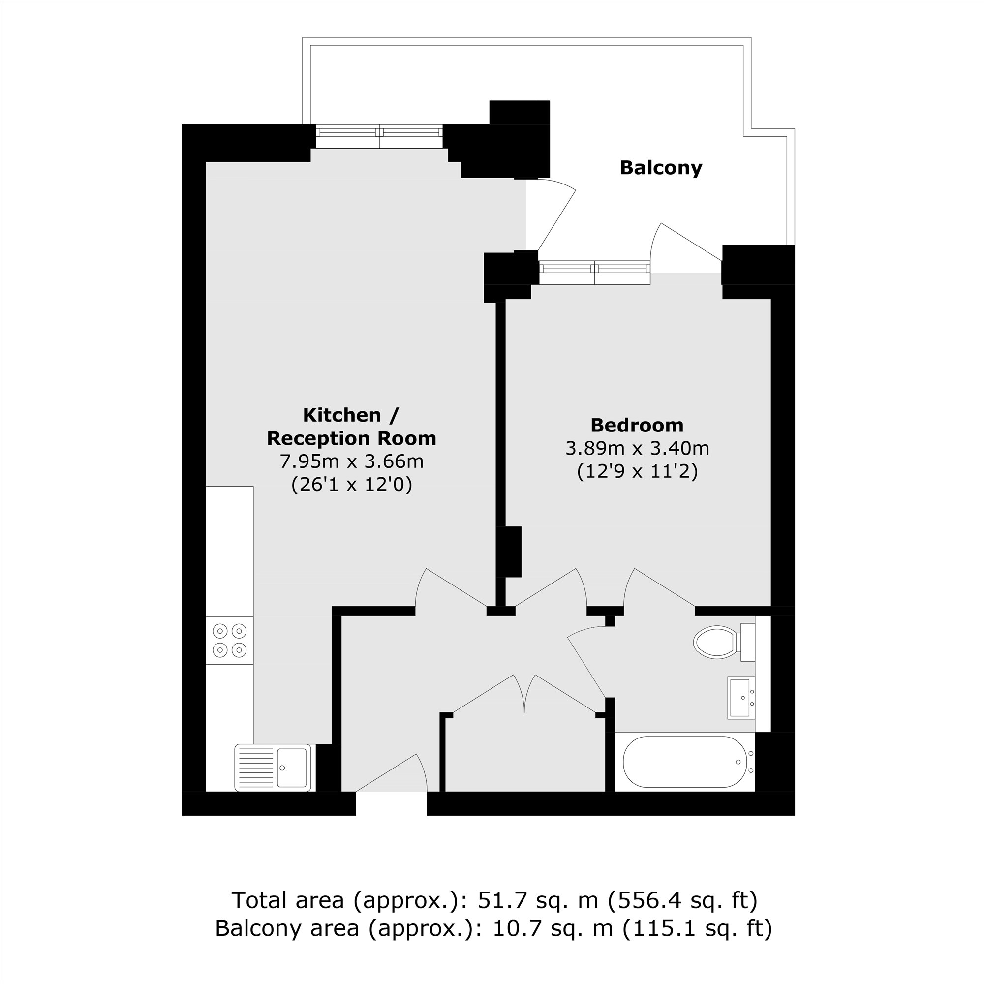Flat 42, Marquess House, 7, Lakeside Drive, London floorplan