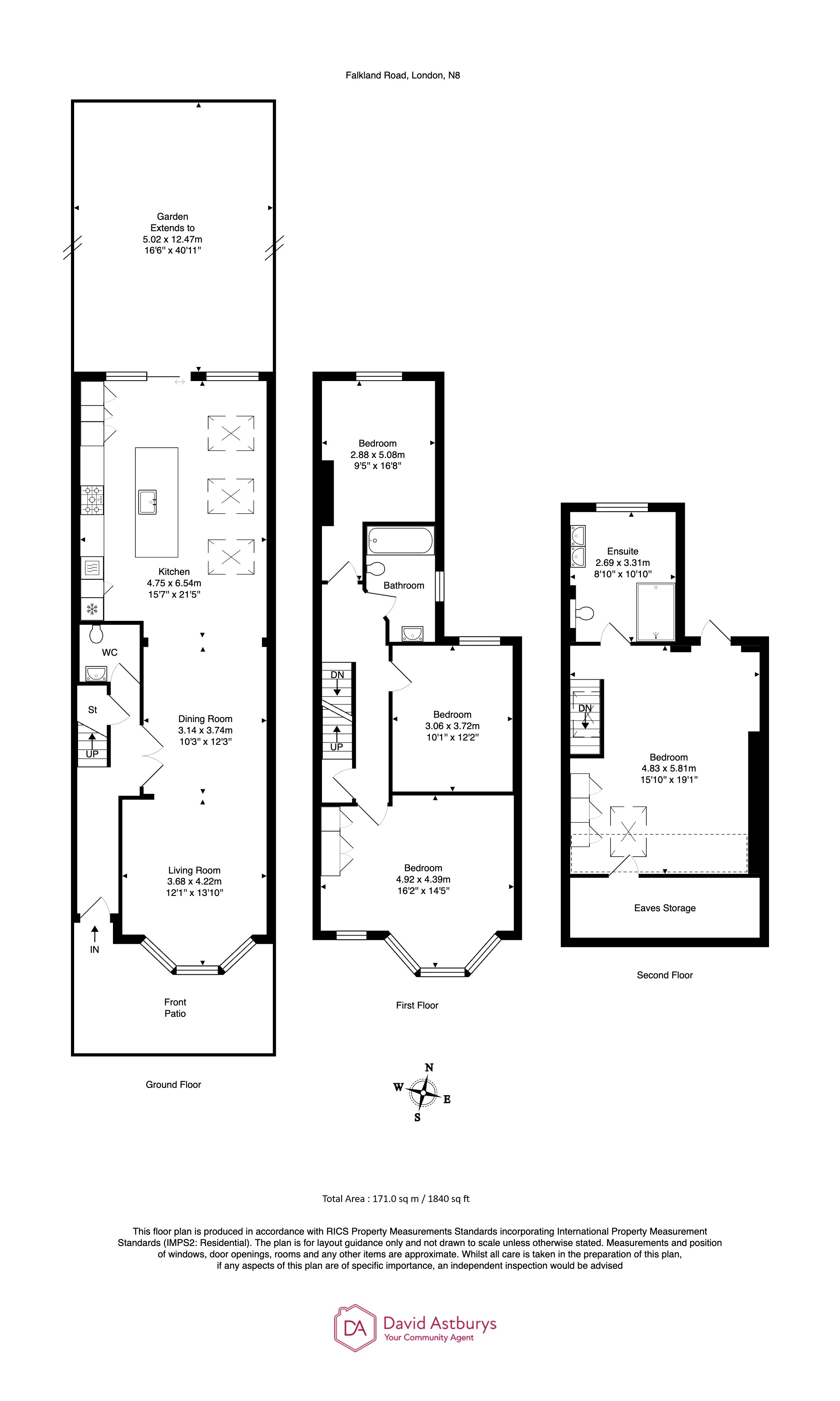 57, Falkland Road, Crouch End floorplan