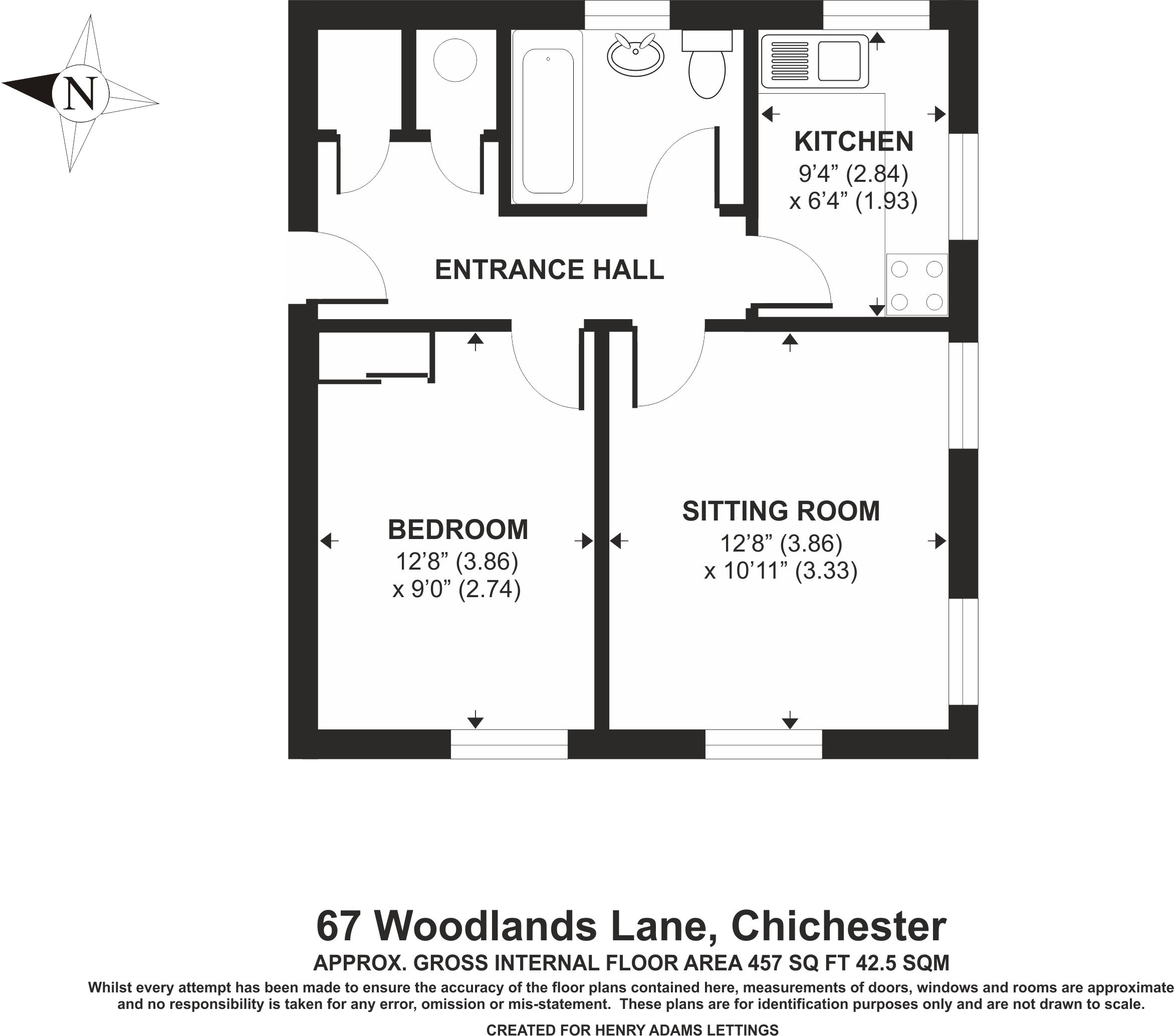 1 Bedrooms Flat to rent in Woodlands Lane, Chichester PO19