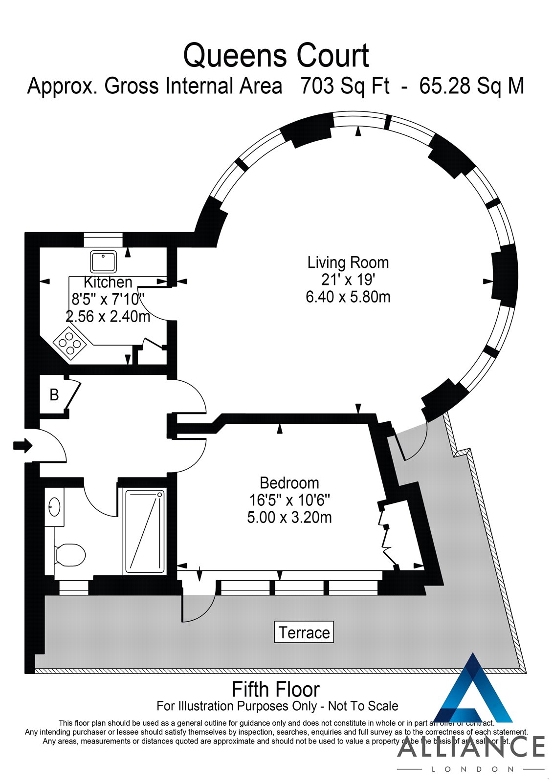 Flat 14, Queens Court, 8, Queens Court, Brightlingsea Place, Northey Street, London floorplan