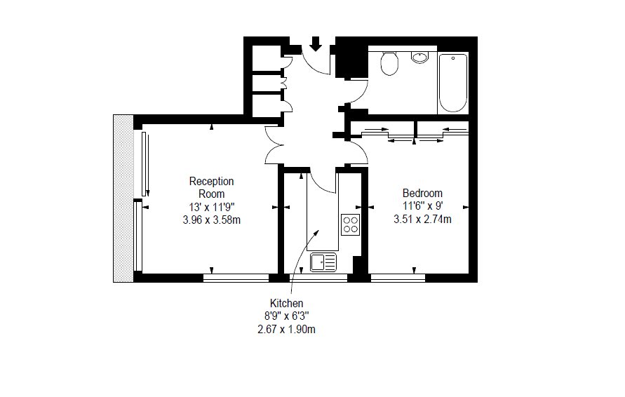 Flat 30,, Luke House, London floorplan