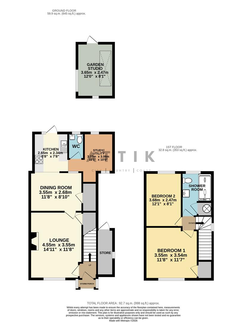 Groveside, High Street, Yoxford floorplan
