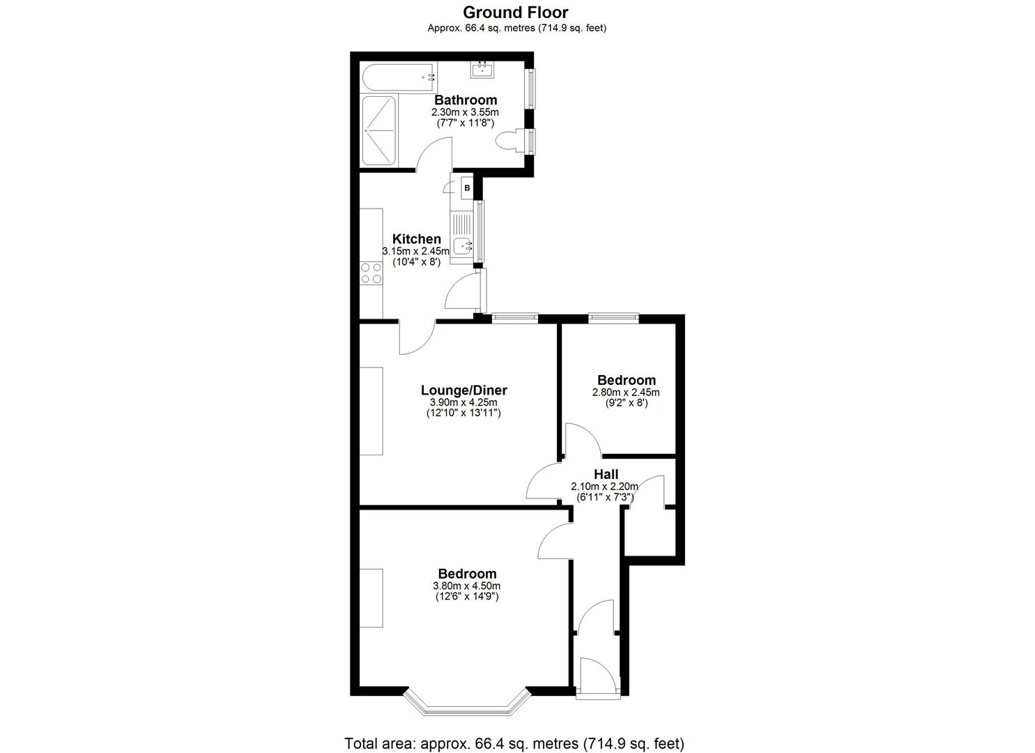 98/100, Bayswater Road, Newcastle Upon Tyne floorplan