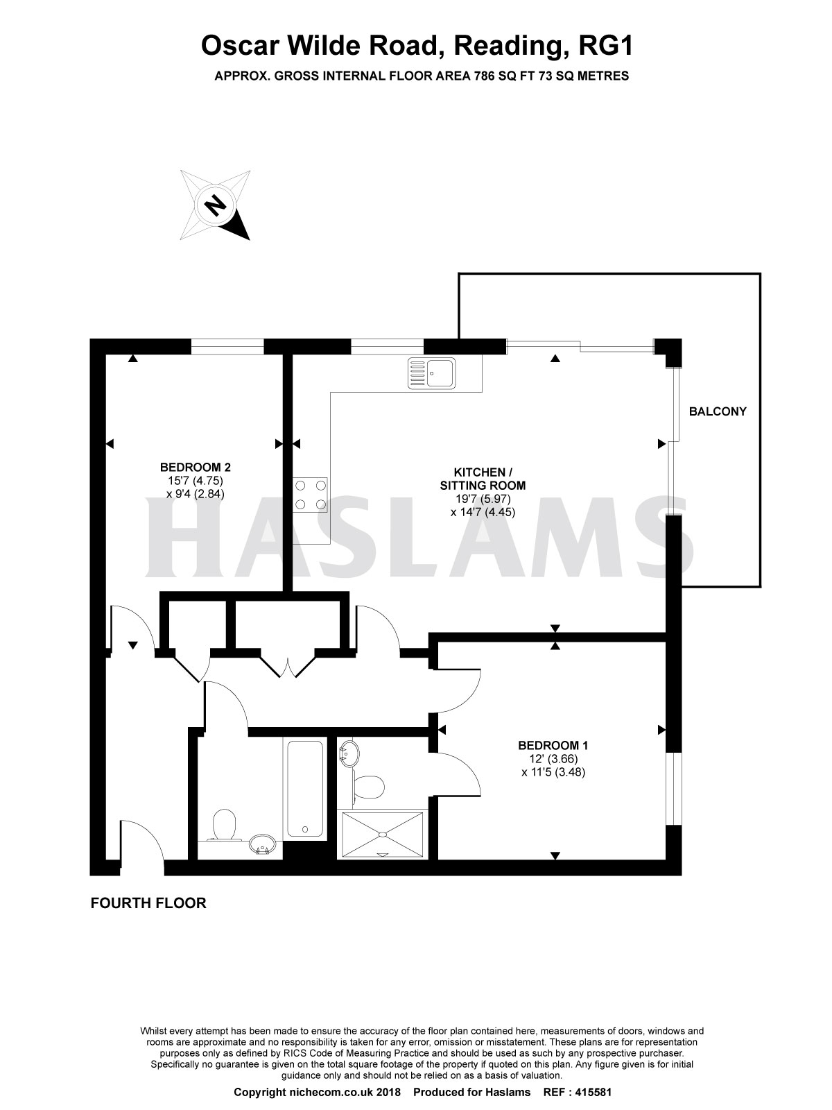 2 Bedrooms Flat for sale in Oscar Wilde Road, Reading RG1