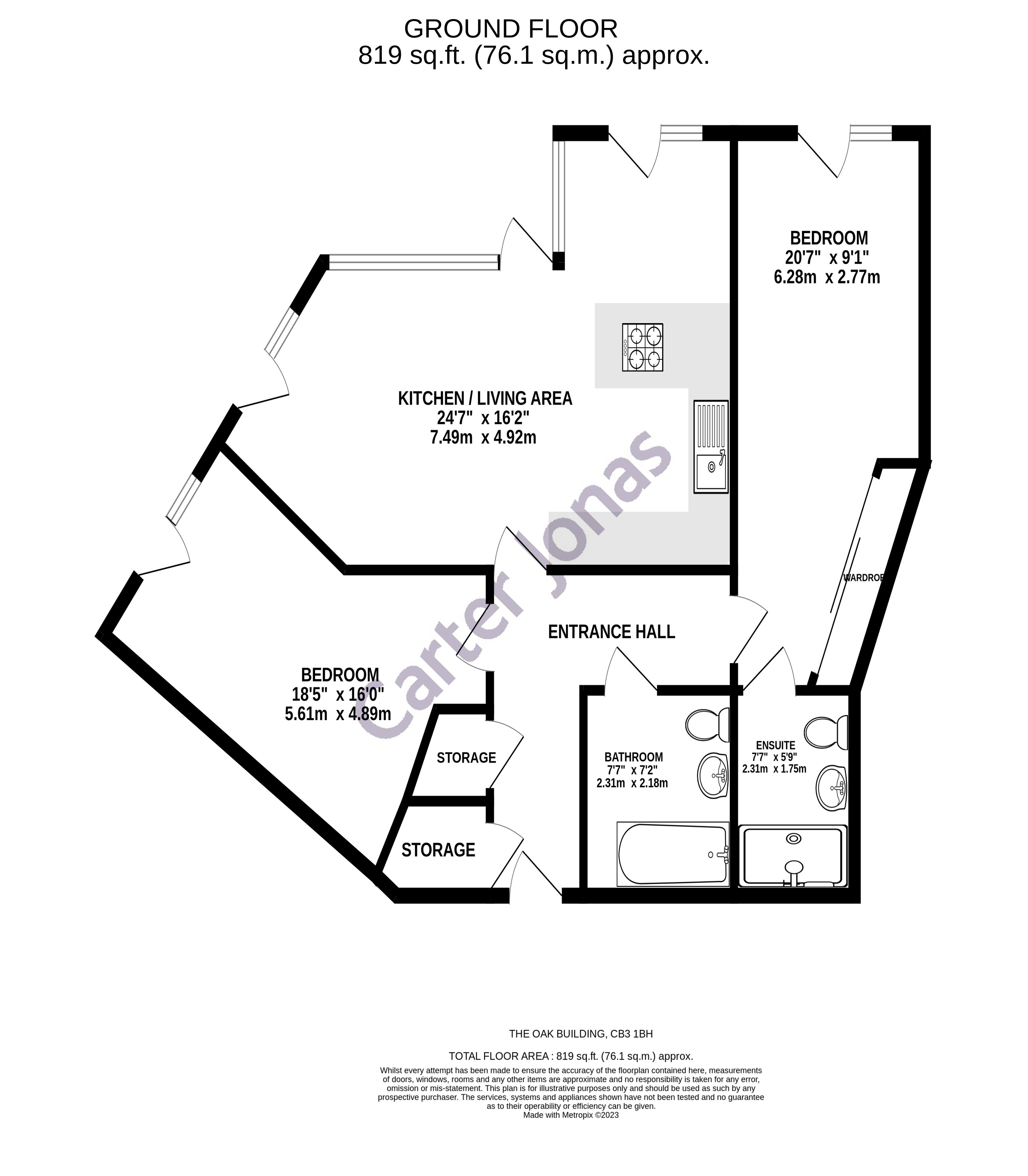 121, The Oak Building, Cambridge floorplan