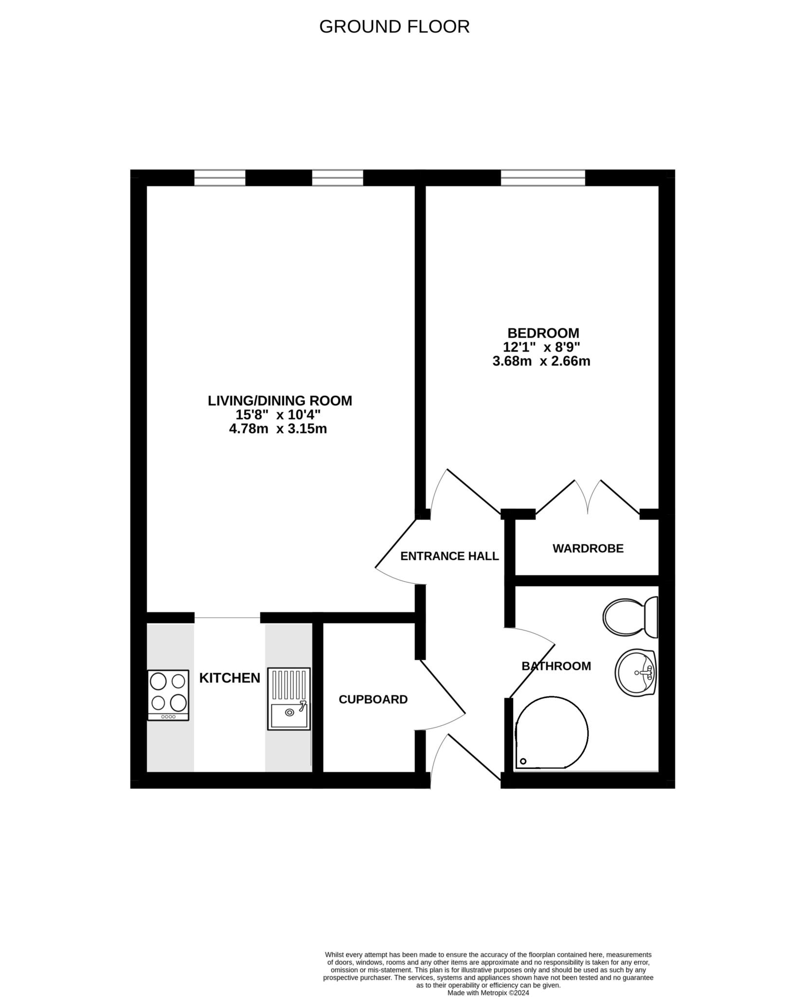 Flat 16, Ryan Court, White Cliff Mill Street, Blandford Forum floorplan