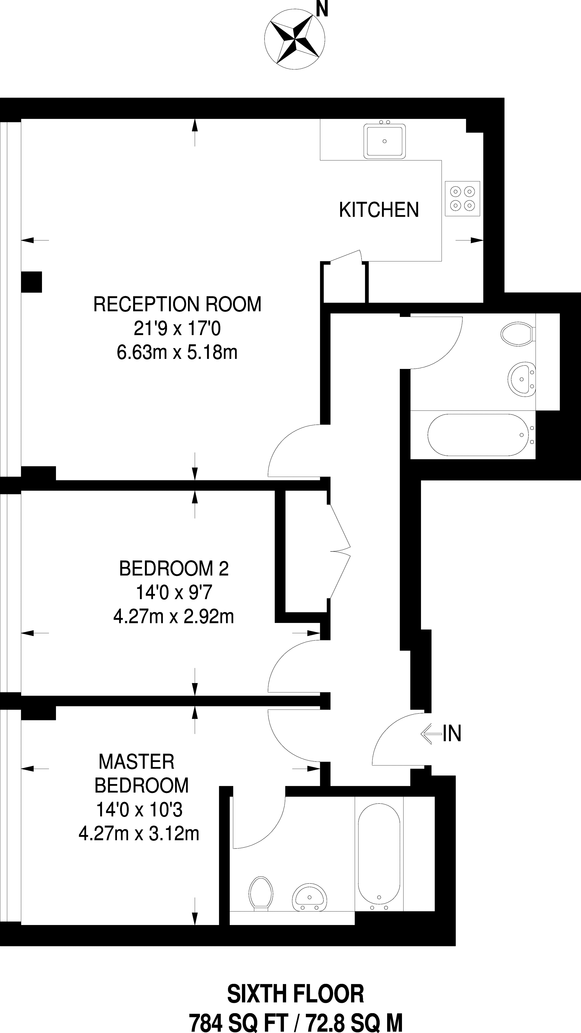 2 Bedrooms Flat to rent in Lansdowne Road, Croydon CR0