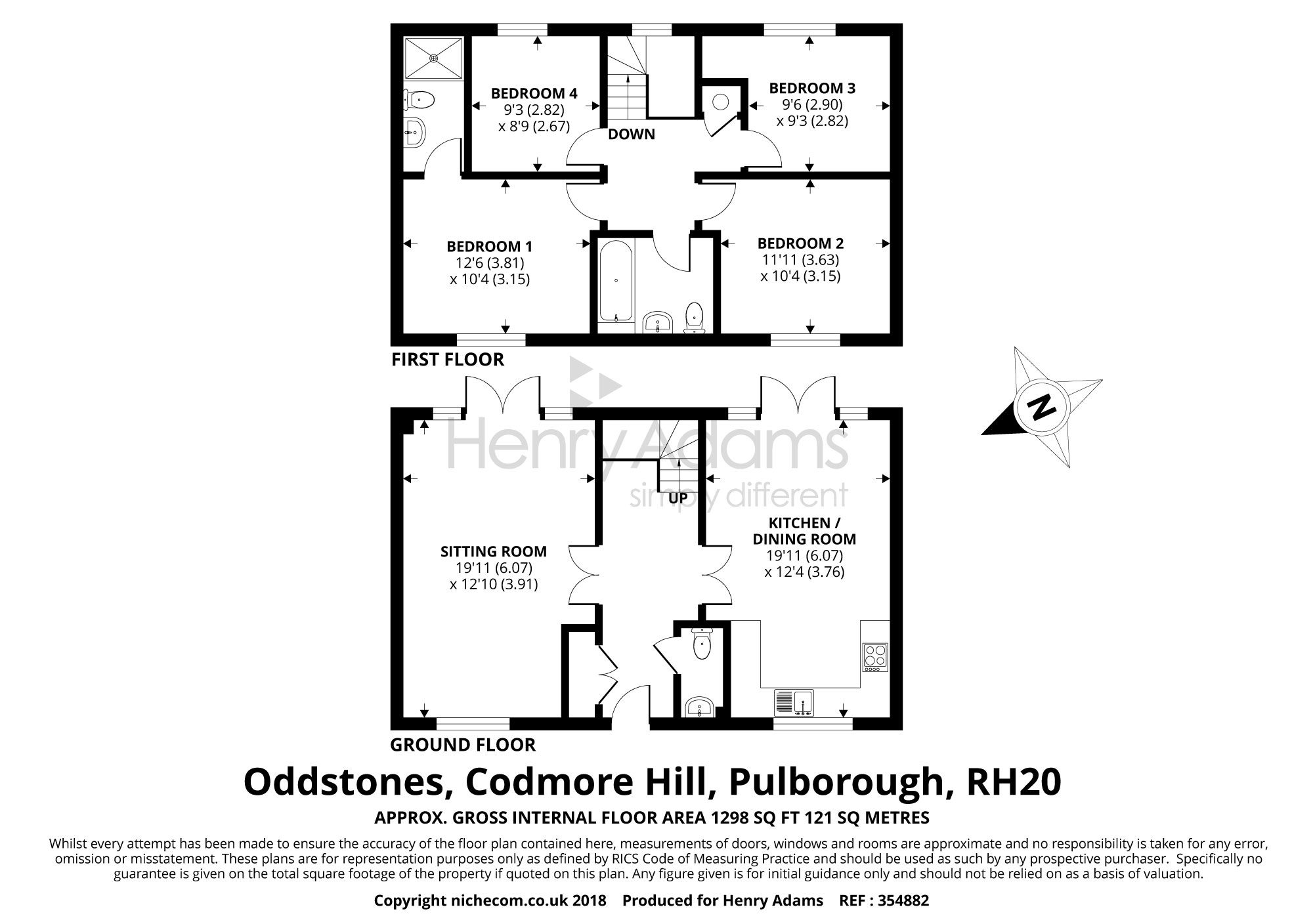 4 Bedrooms Semi-detached house for sale in Oddstones, Codmore Hill, Pulborough RH20