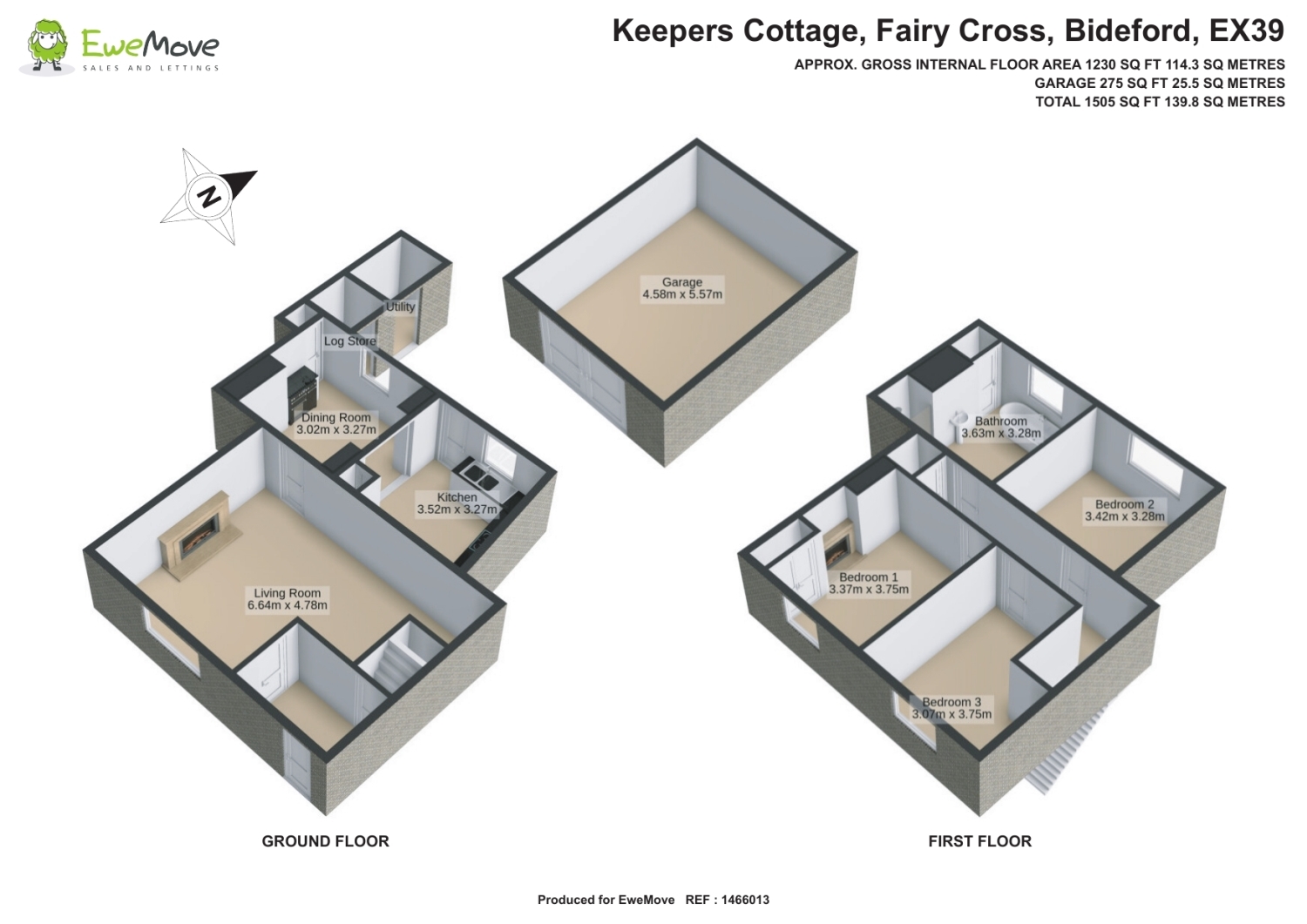 Keepers Cottage, Fairy Cross, Bideford floorplan