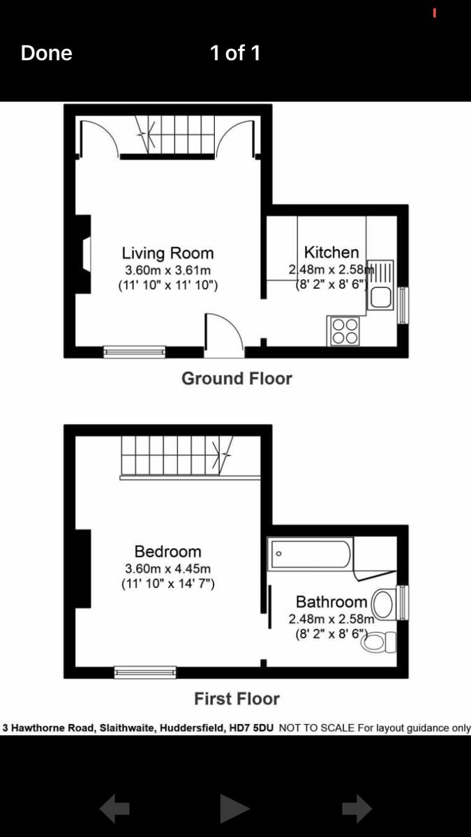 1 Bedrooms Cottage to rent in Hawthorn Road, Slaithwaite, Huddersfield HD7