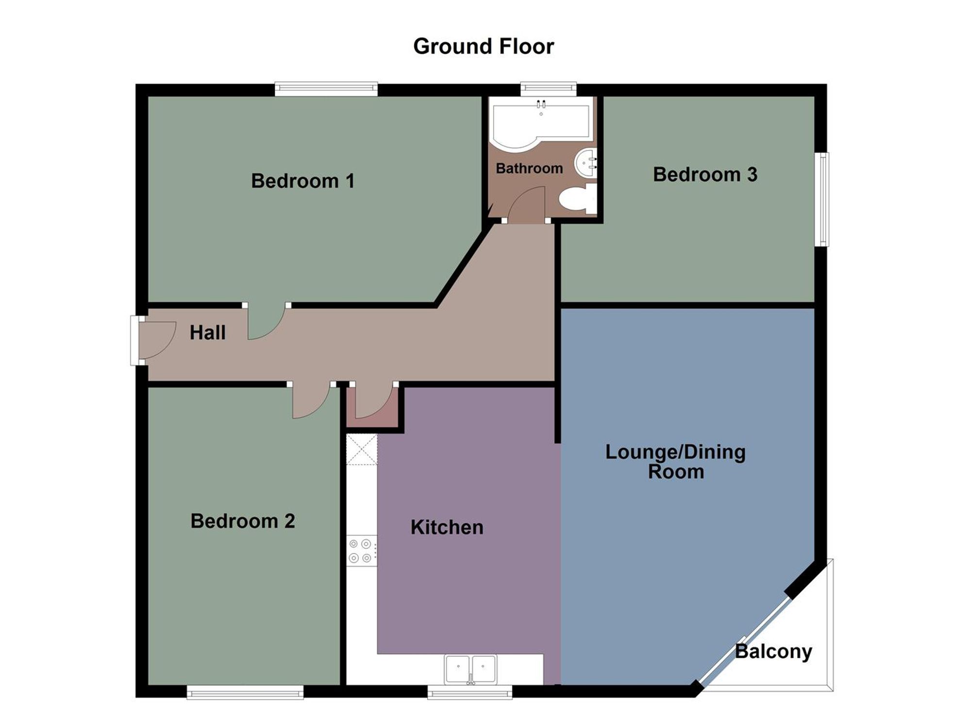Flat 5, Cwrt Naomi Pentre Doc Y Gogledd, Llanelli floorplan