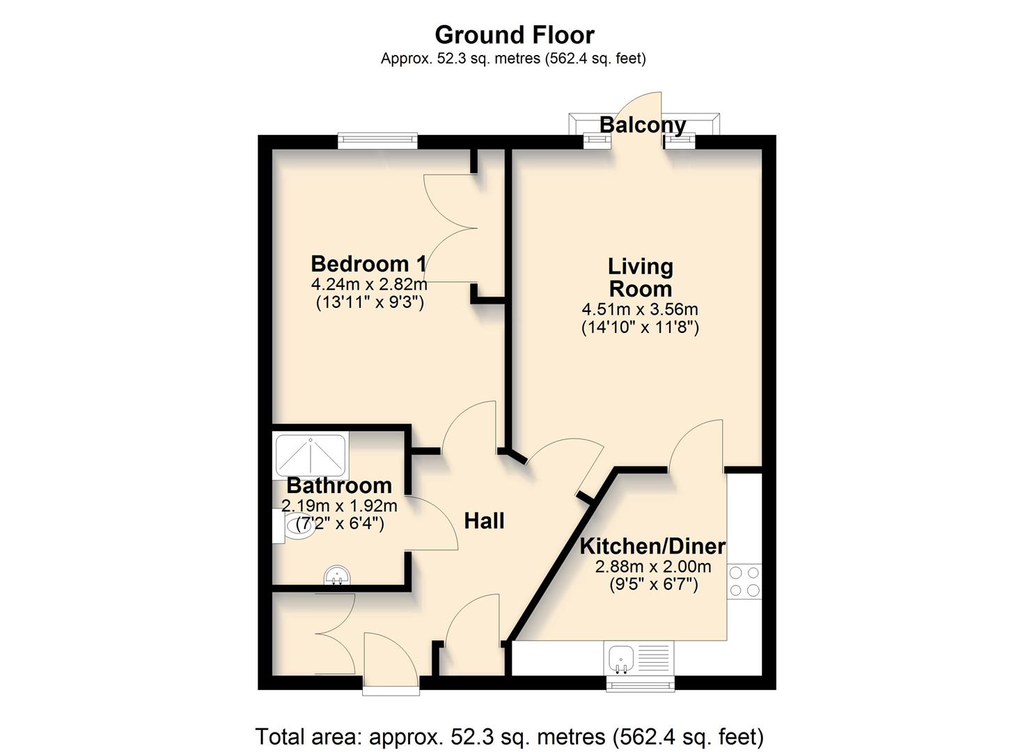 225 Briar Croft, Alcester Road, Stratford-Upon-Avon floorplan