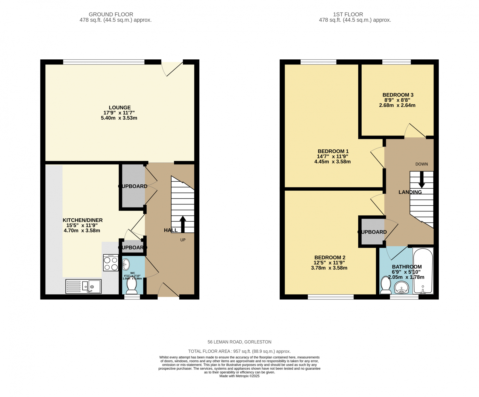 56 Leman Road, Gorleston floorplan