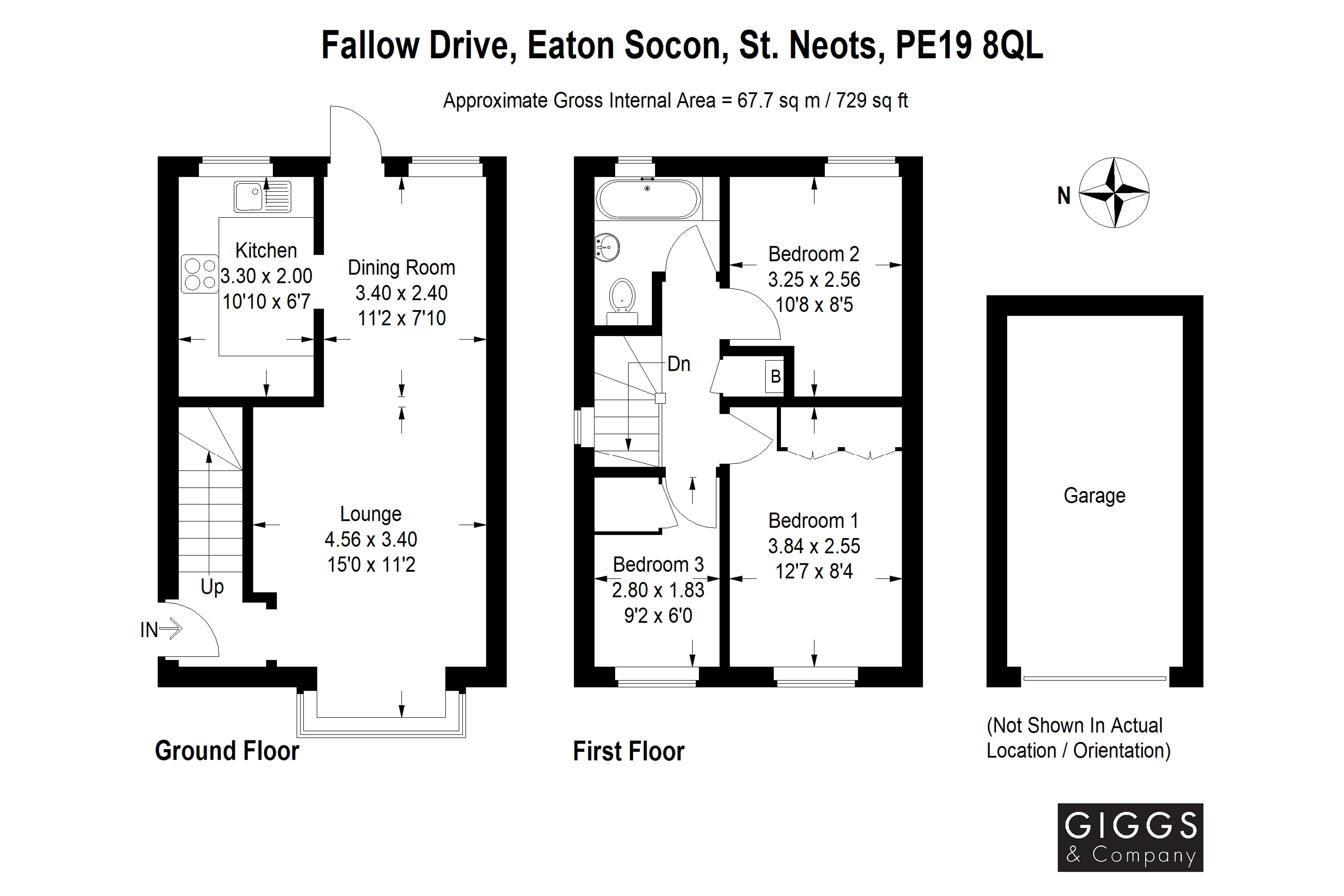 3 Bedrooms End terrace house for sale in Fallow Drive, Eaton Socon, St. Neots, Cambridgeshire PE19