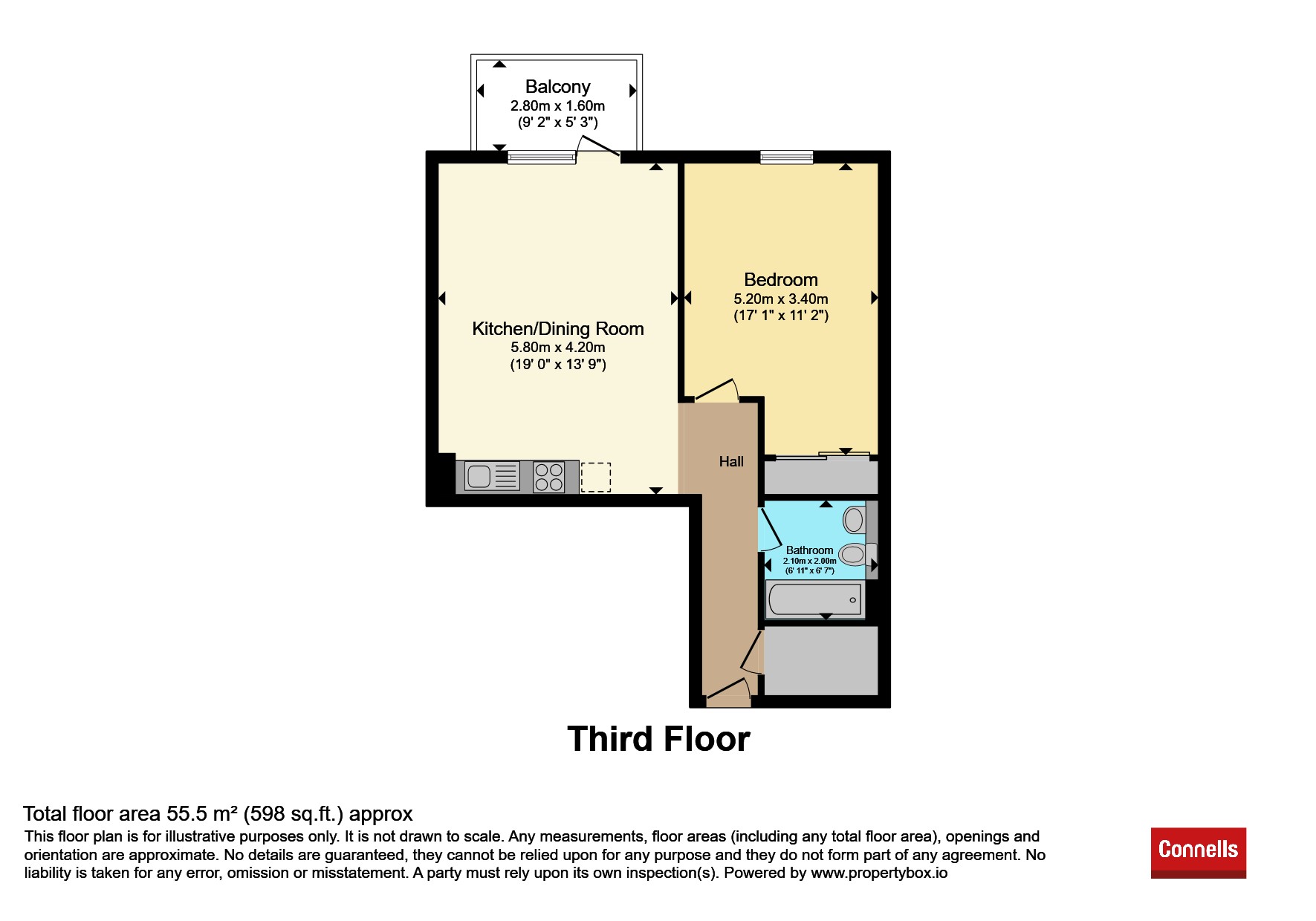 Flat 76, Steel House, The Metalworks, Petersfield Avenue, Slough floorplan