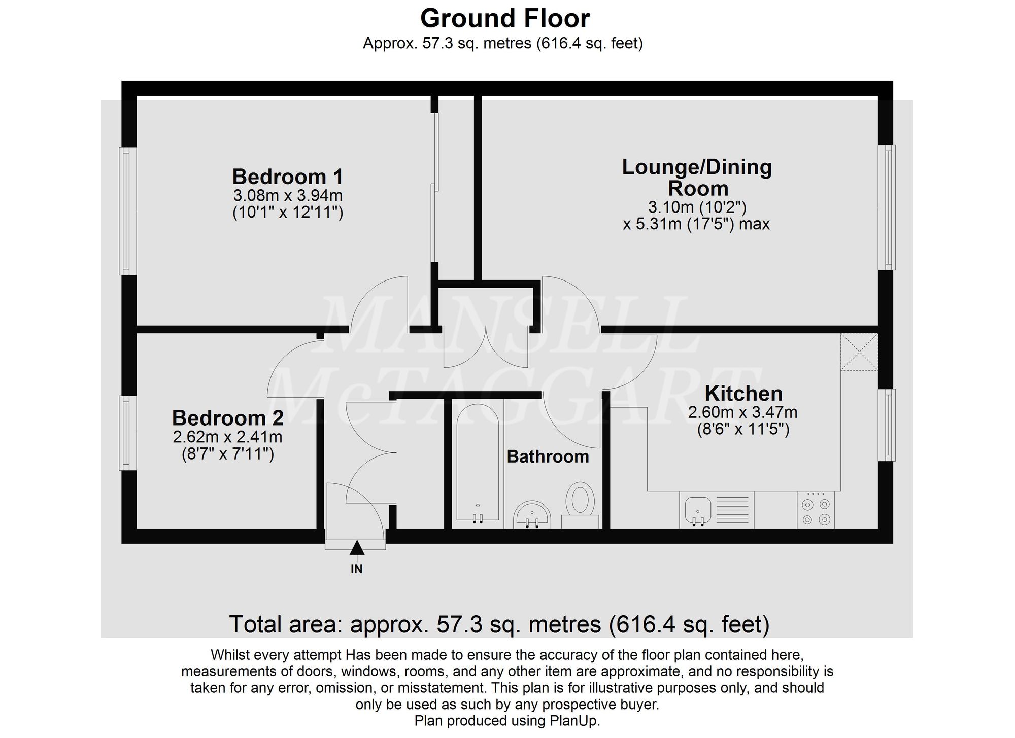 Flat 3, The Oaks Chapel Road, Horley floorplan