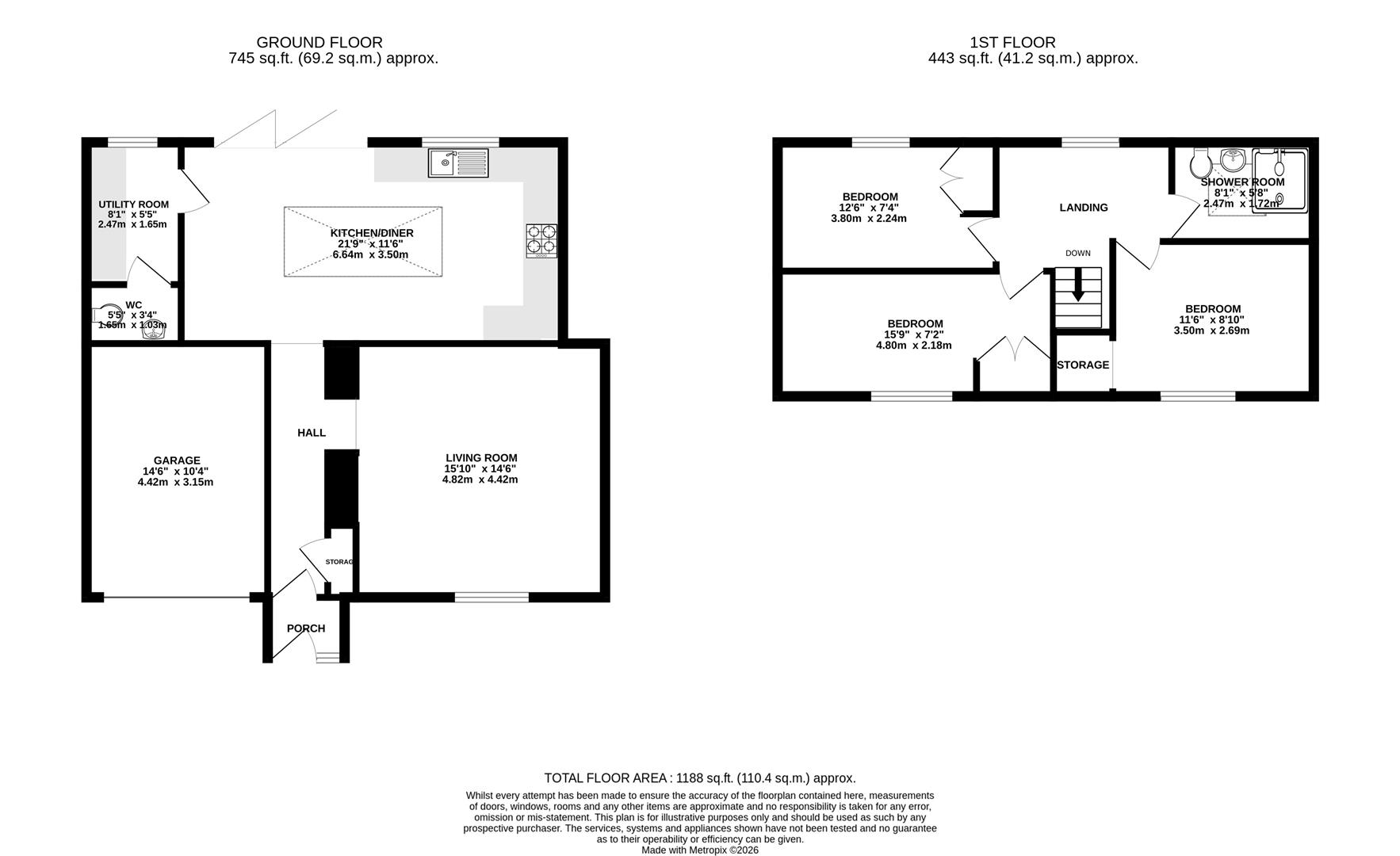 1, Swan Lane, Winterbourne floorplan