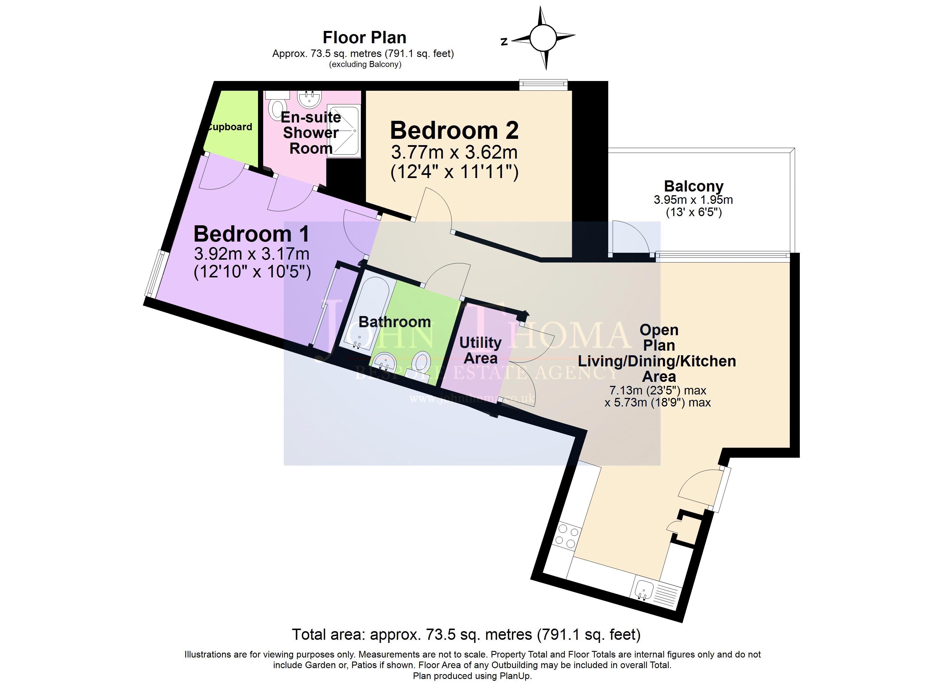 Flat 49 Hyneholt House, 104, Manford Way, Chigwell floorplan