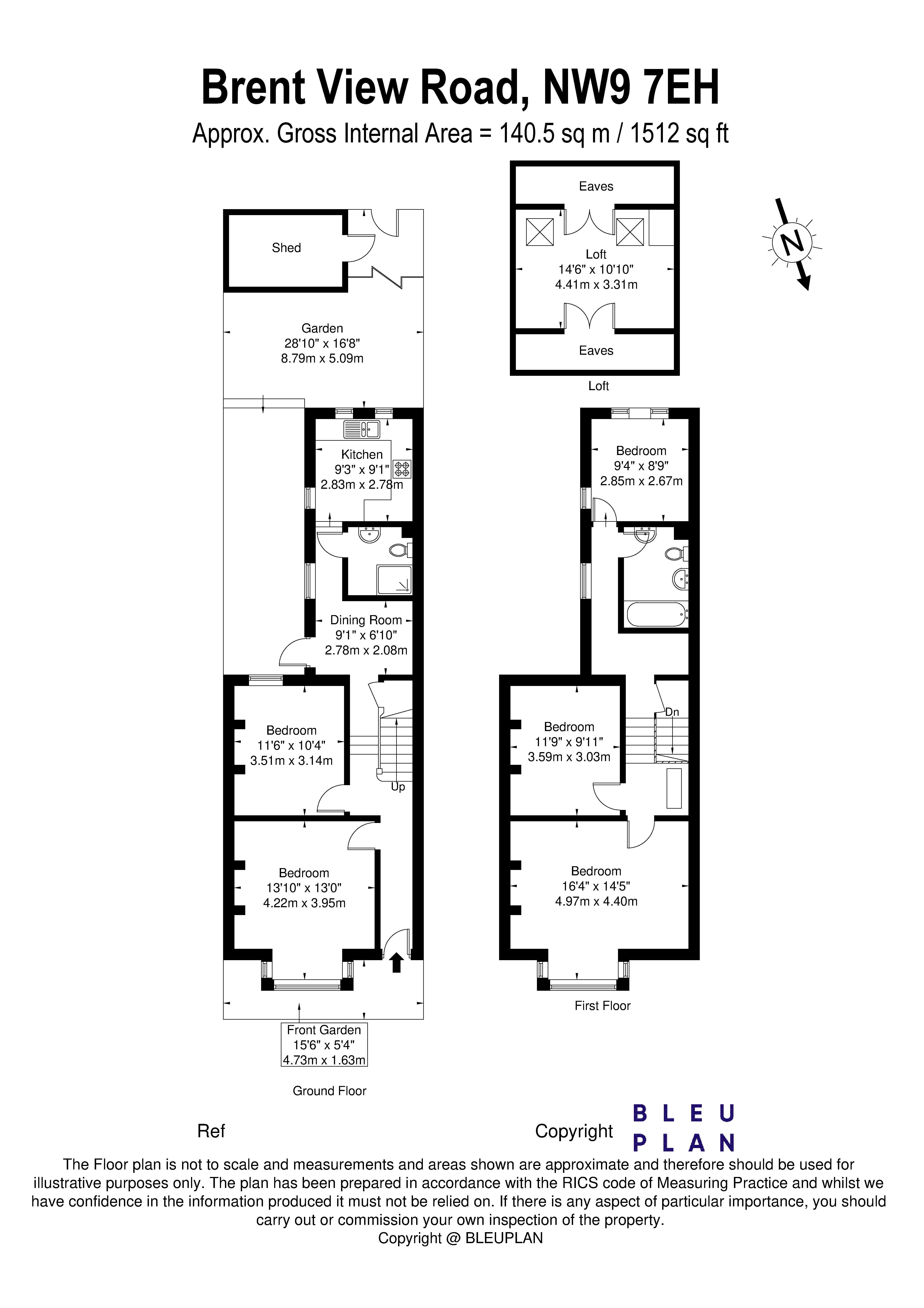 11, Brent View Road, London floorplan