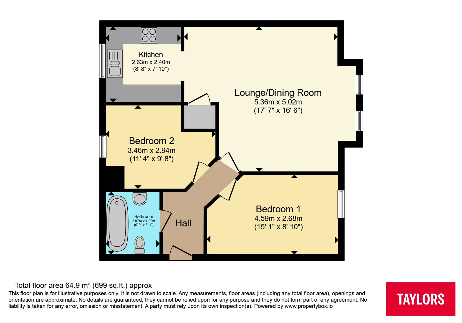 Flat 1, 64, St. Mawgan Street Kingsway, Gloucester floorplan