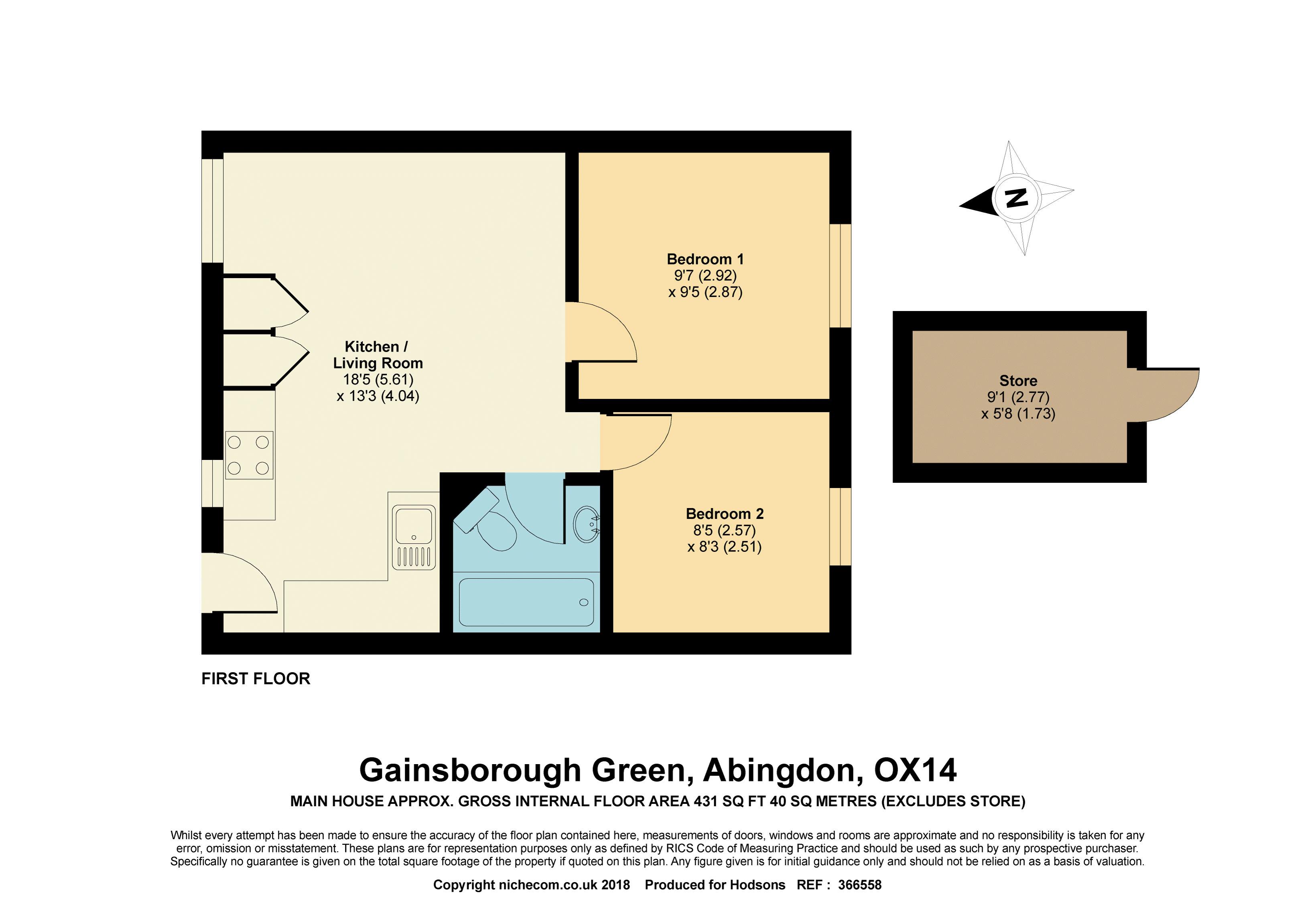 2 Bedrooms Flat for sale in Gainsborough Green, Abingdon OX14