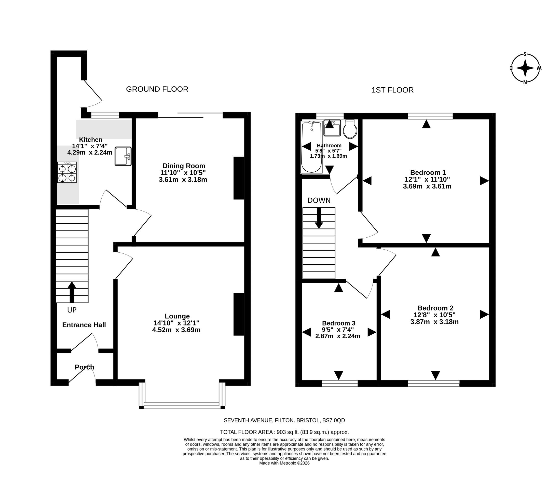 3 Seventh Avenue, Bristol floorplan