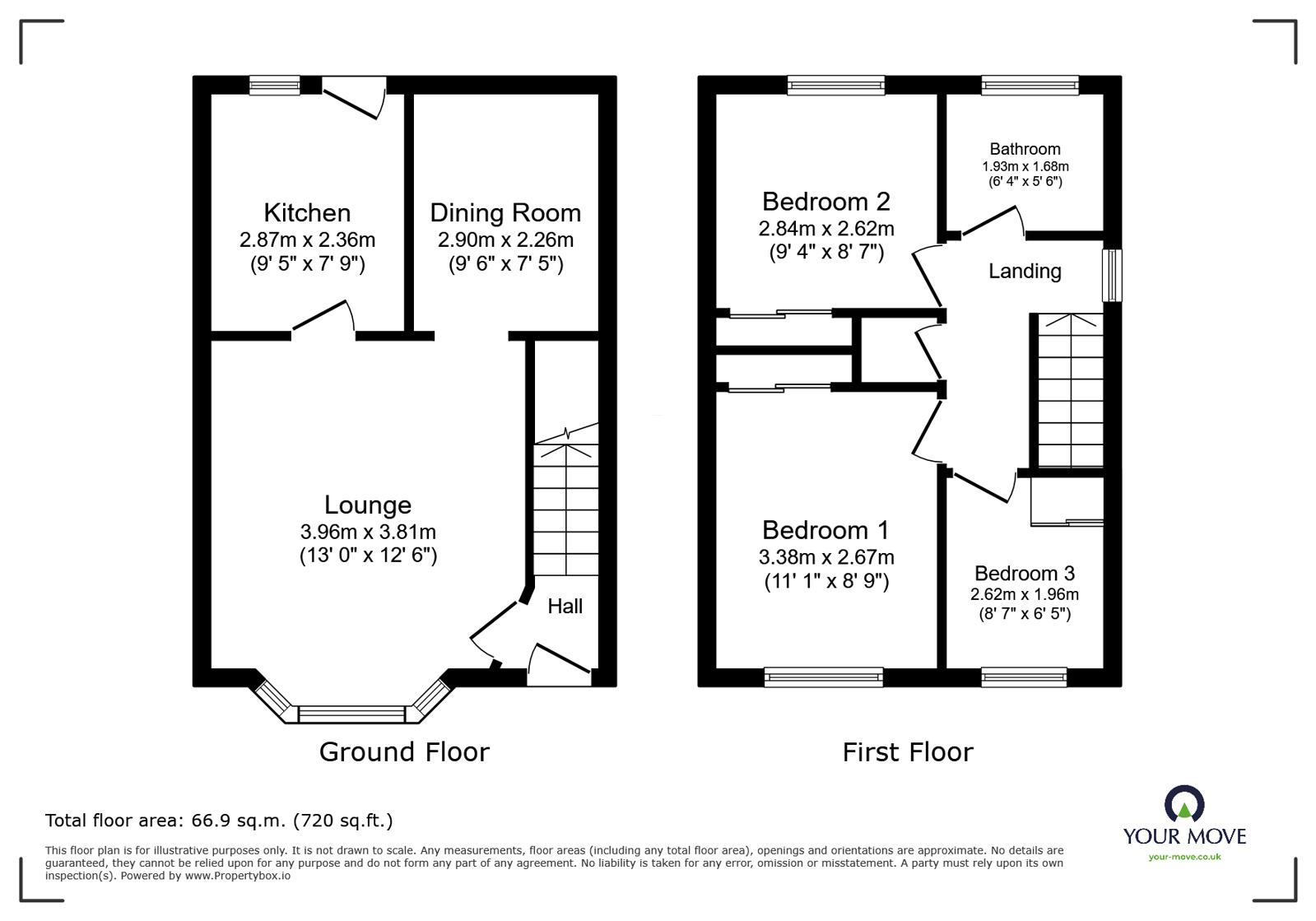 9, Haddon Close, Ilkeston floorplan