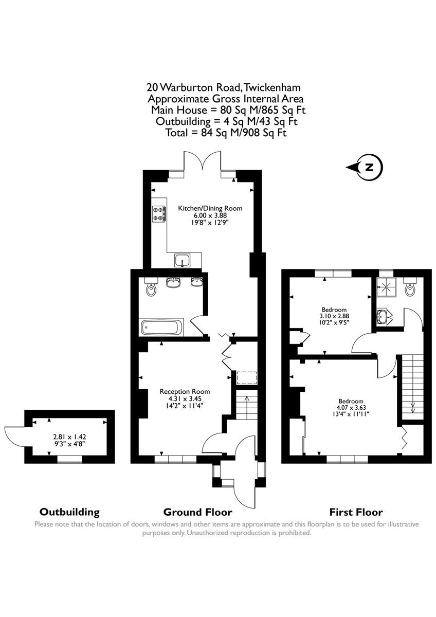 Warburton Road, Whitton, Twickenham TW2, 2 bedroom terraced house for