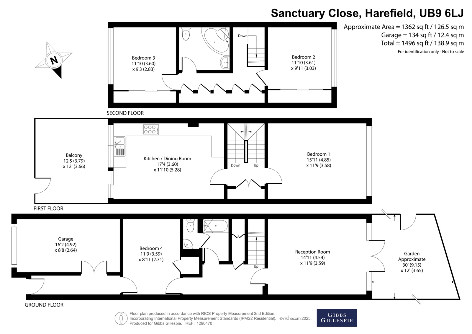 1, Sanctuary Close, Uxbridge floorplan