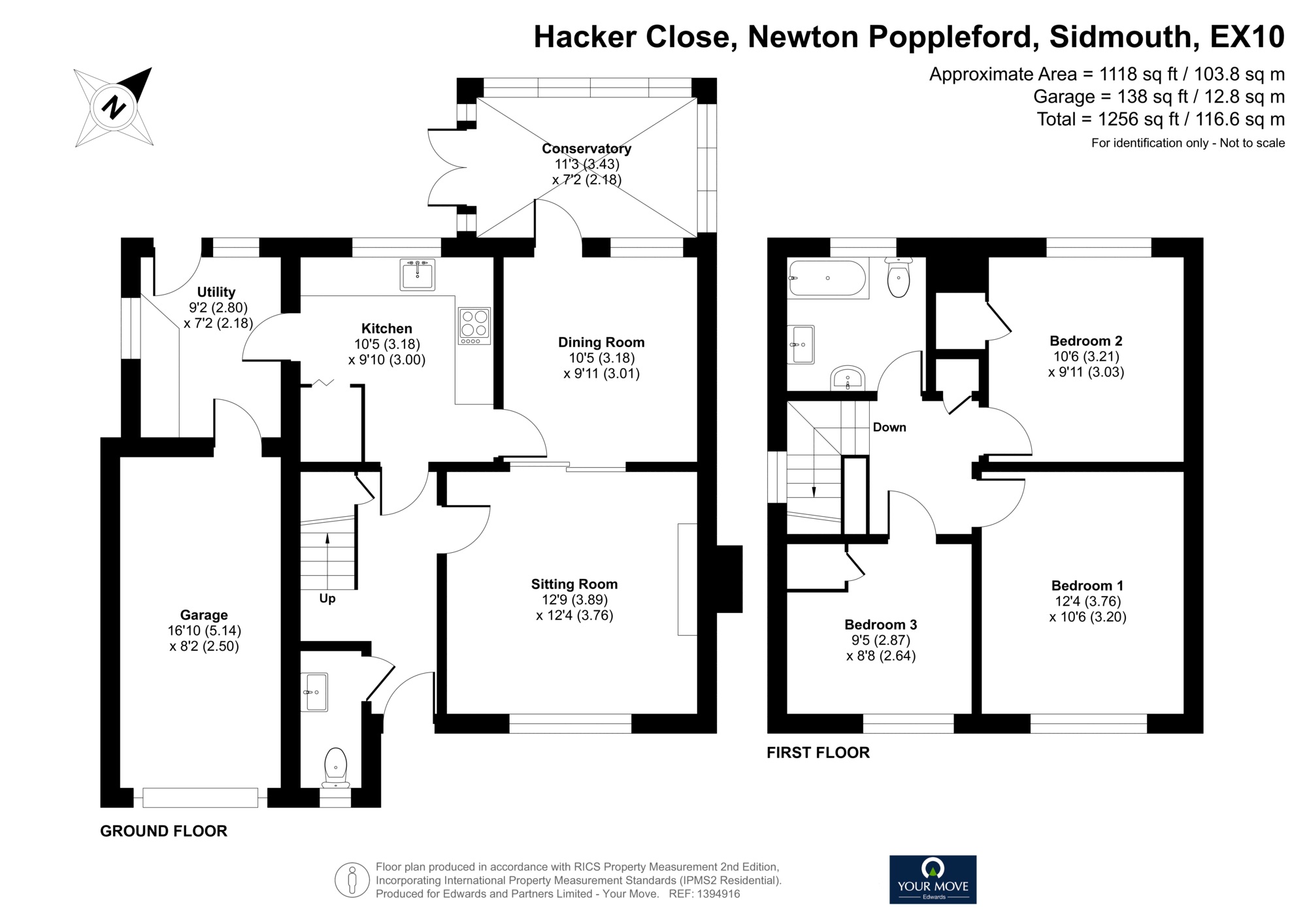 11, Hacker Close, Sidmouth floorplan