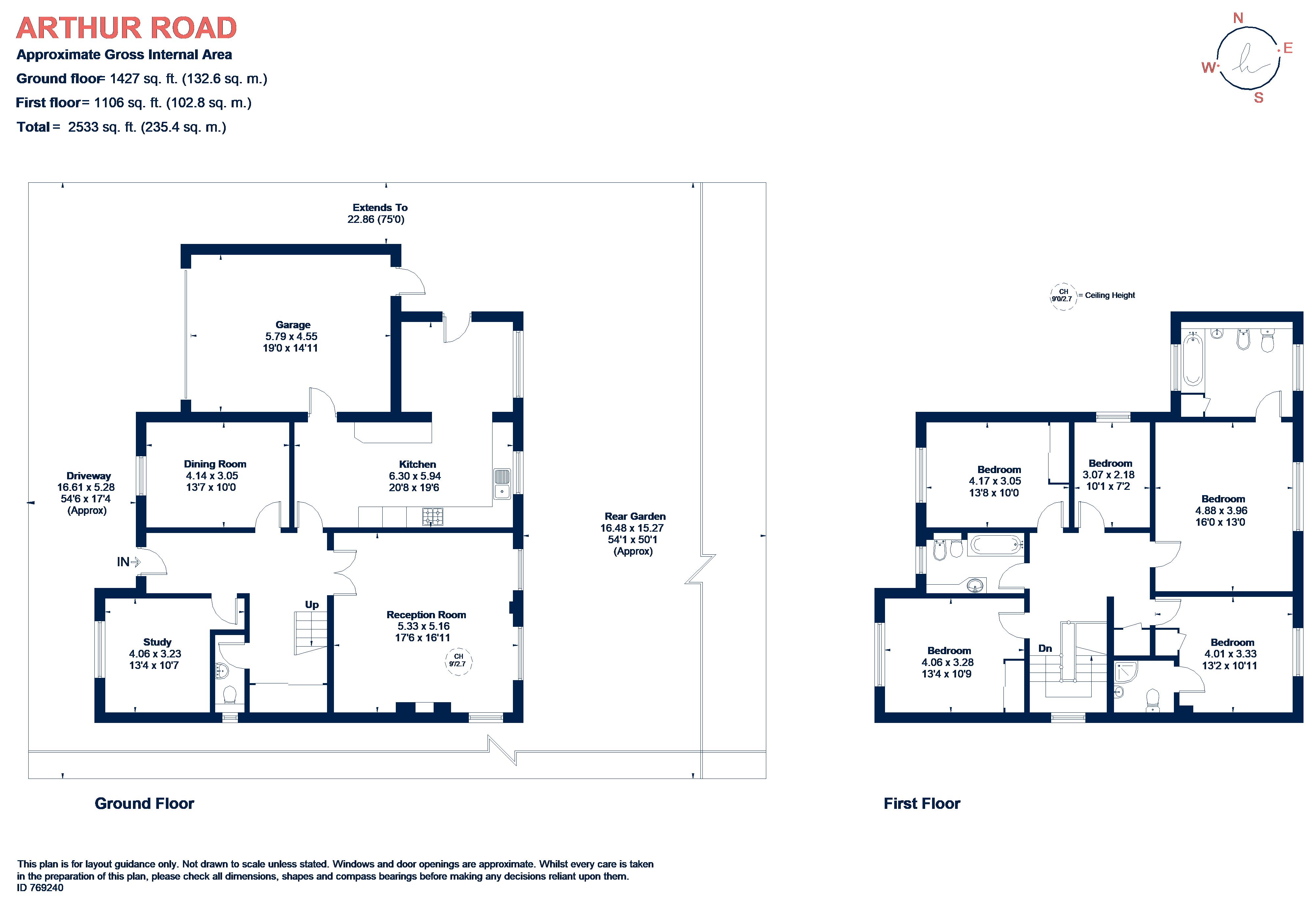 62, Arthur Road, London floorplan