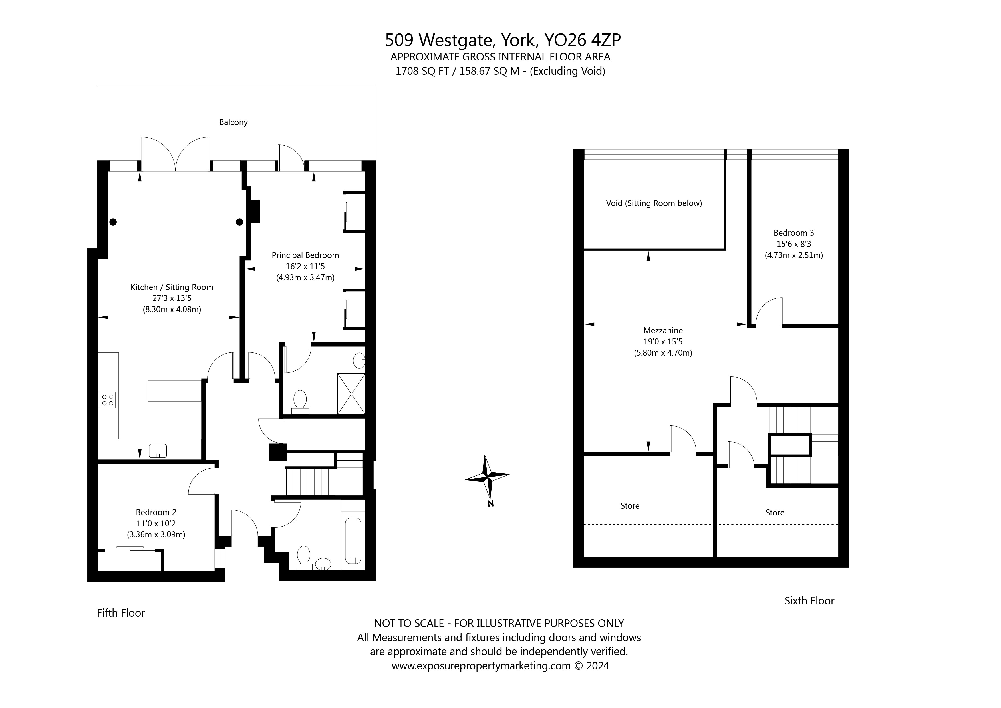 509, Westgate Apartments, York floorplan