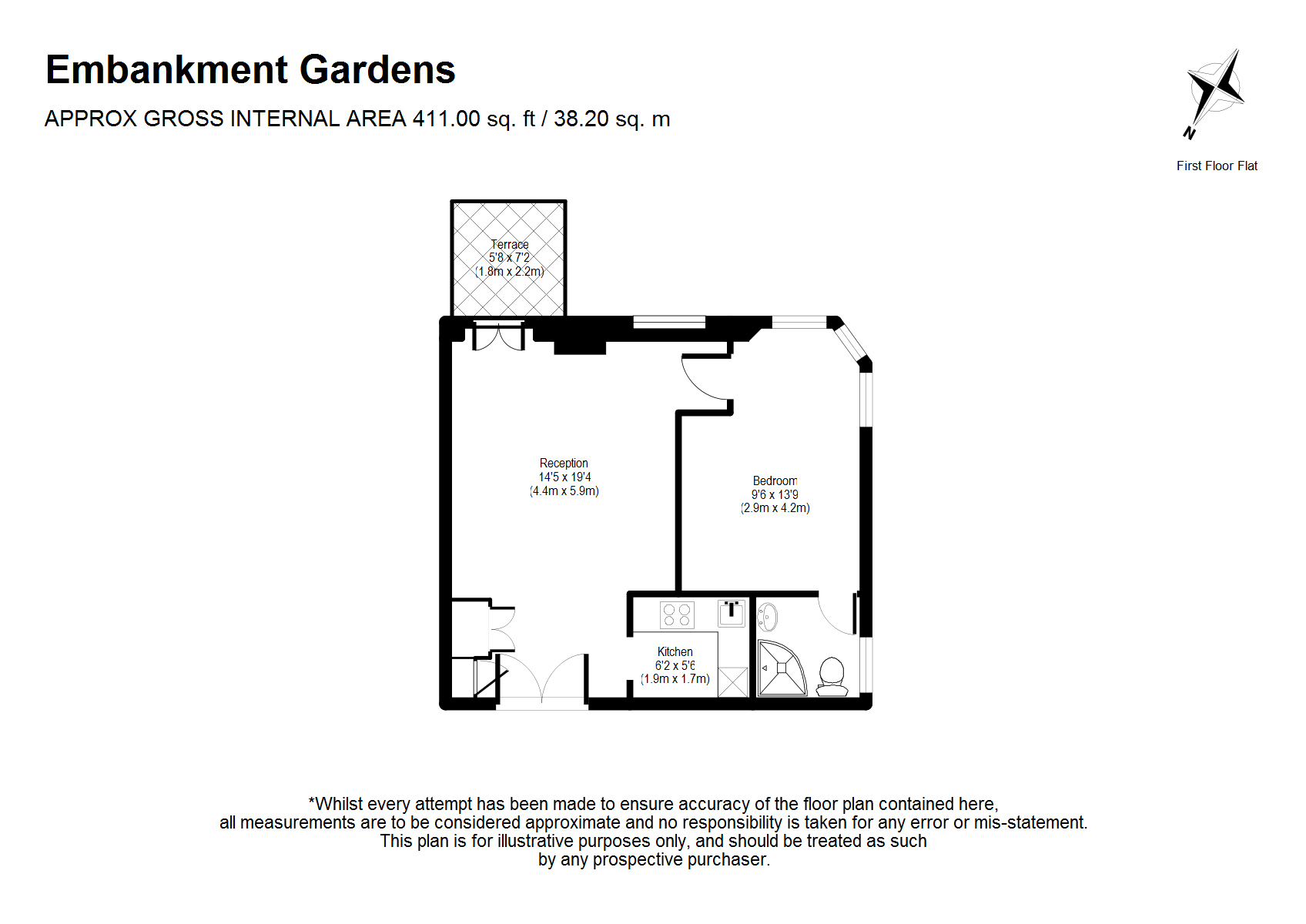 1 Bedrooms Flat to rent in Embankment Gardens, Chelsea SW3