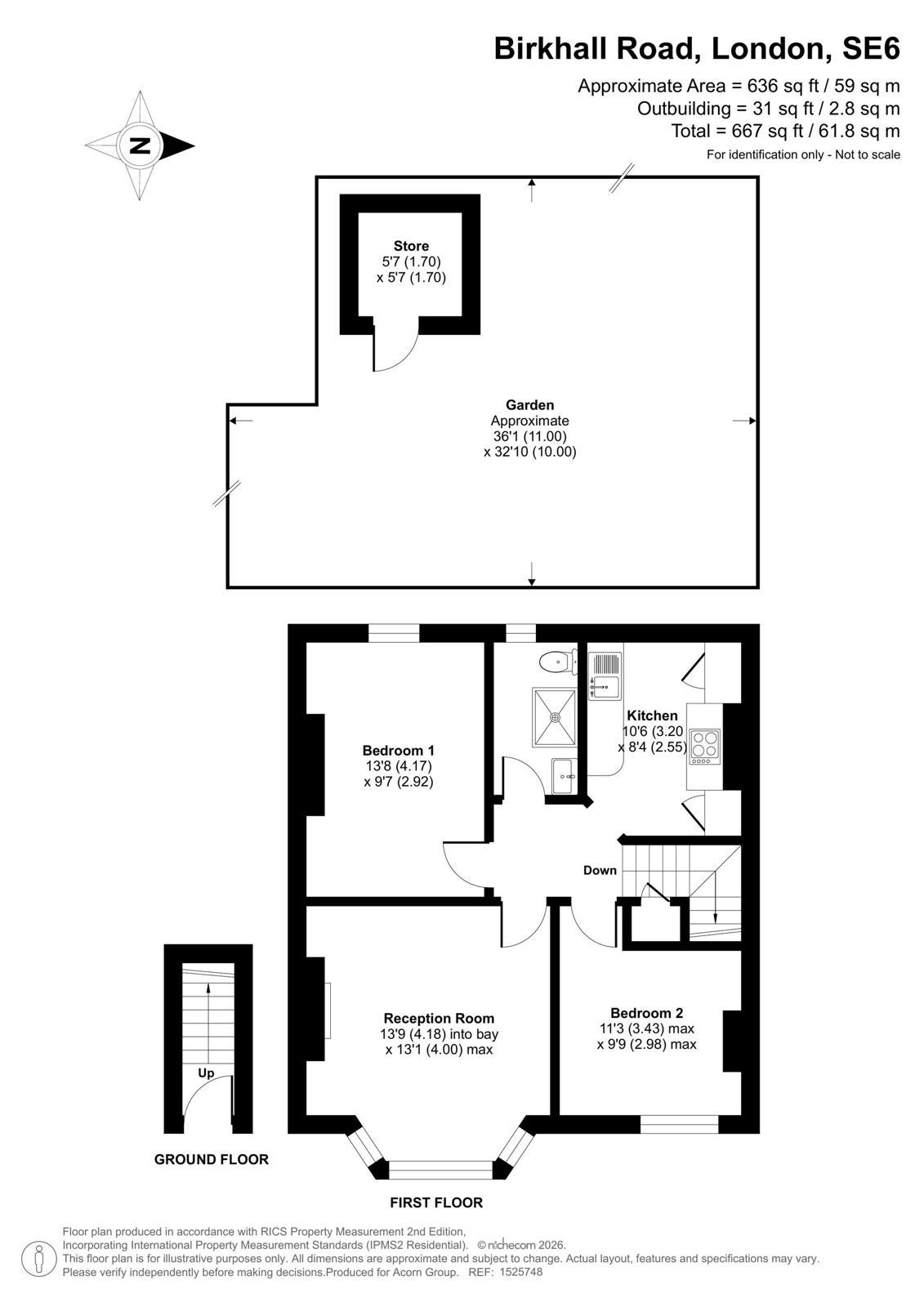 60B,, Birkhall Road, London floorplan