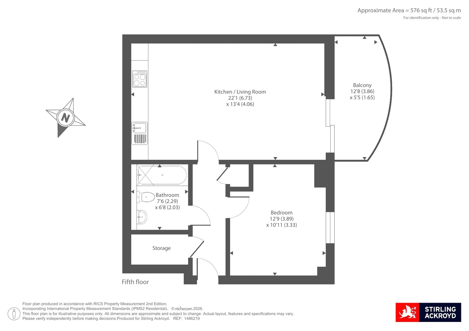 Flat 16, 54, Lant Street, London floorplan