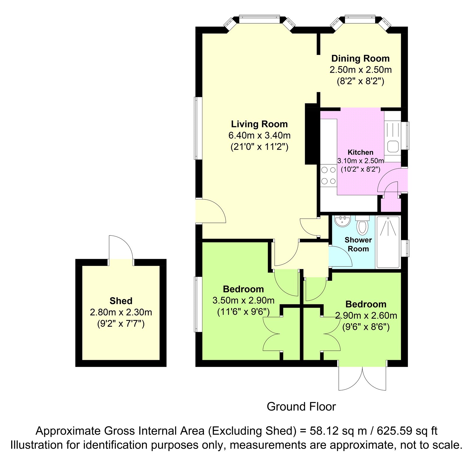28, The Fairway, Lancing floorplan